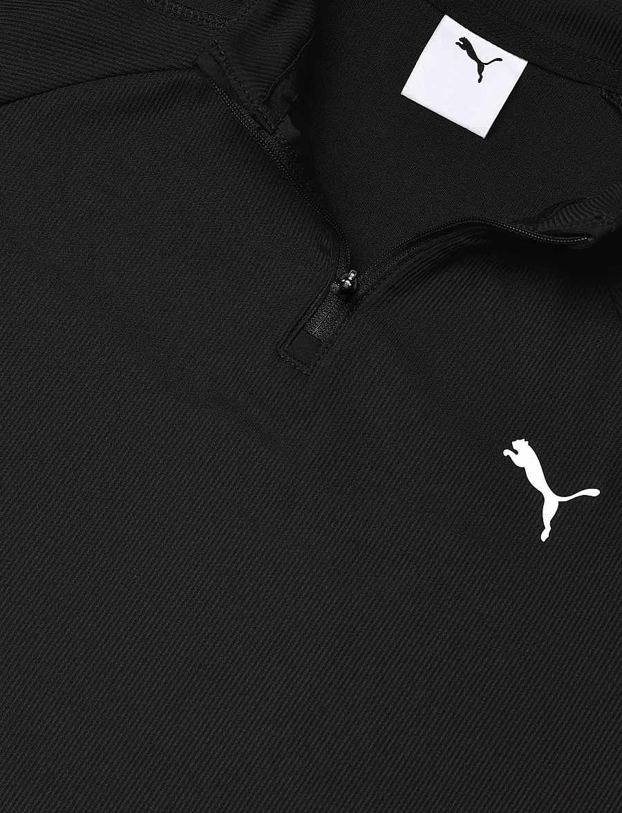 PUMA - TAD ESS Slim Quarter-Zip Longsleeve Tee G - puma black - 2