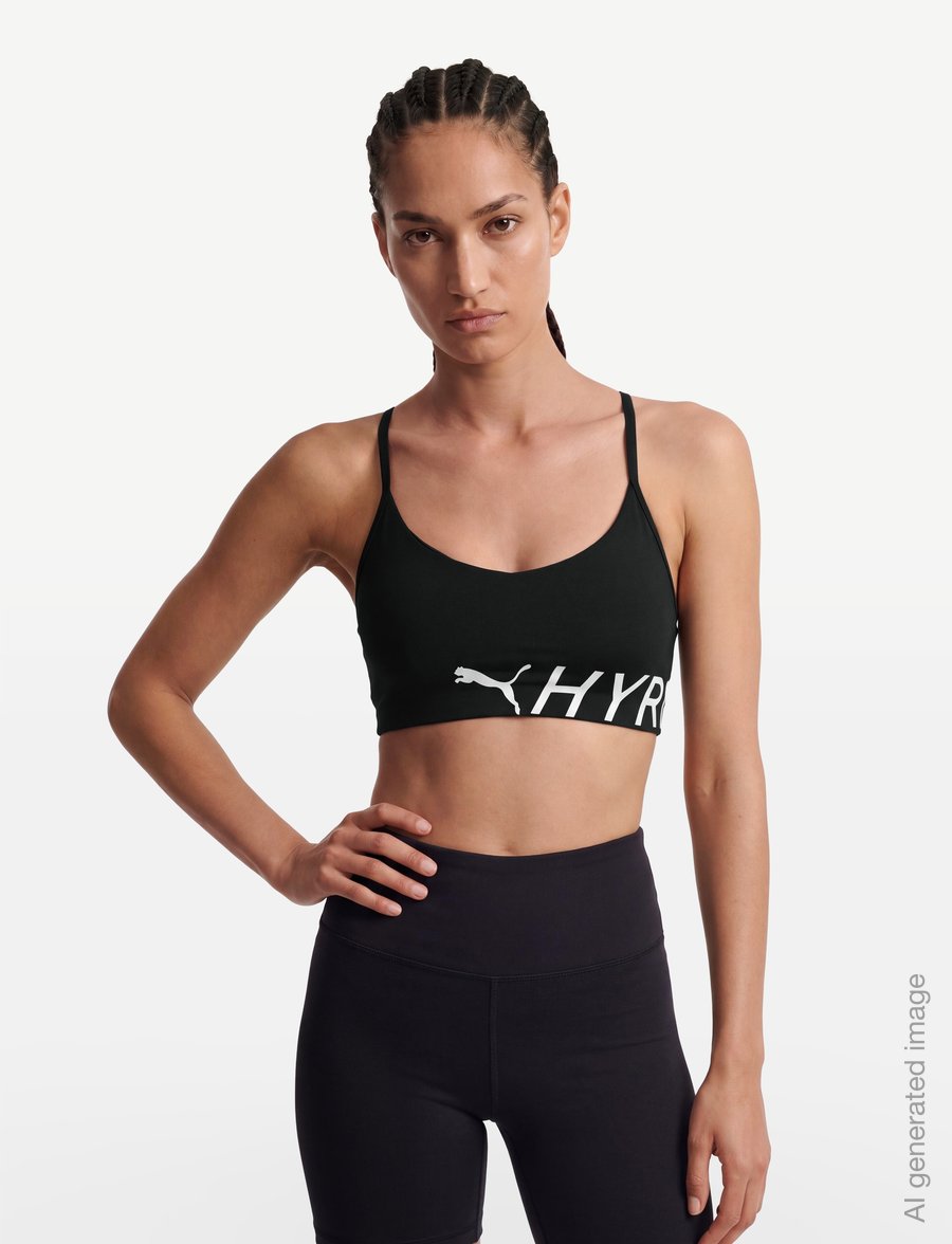 PUMA - W PUMA X HYROX STRAPPY PWRMODE BRA - sport bh:ar - puma black - 3