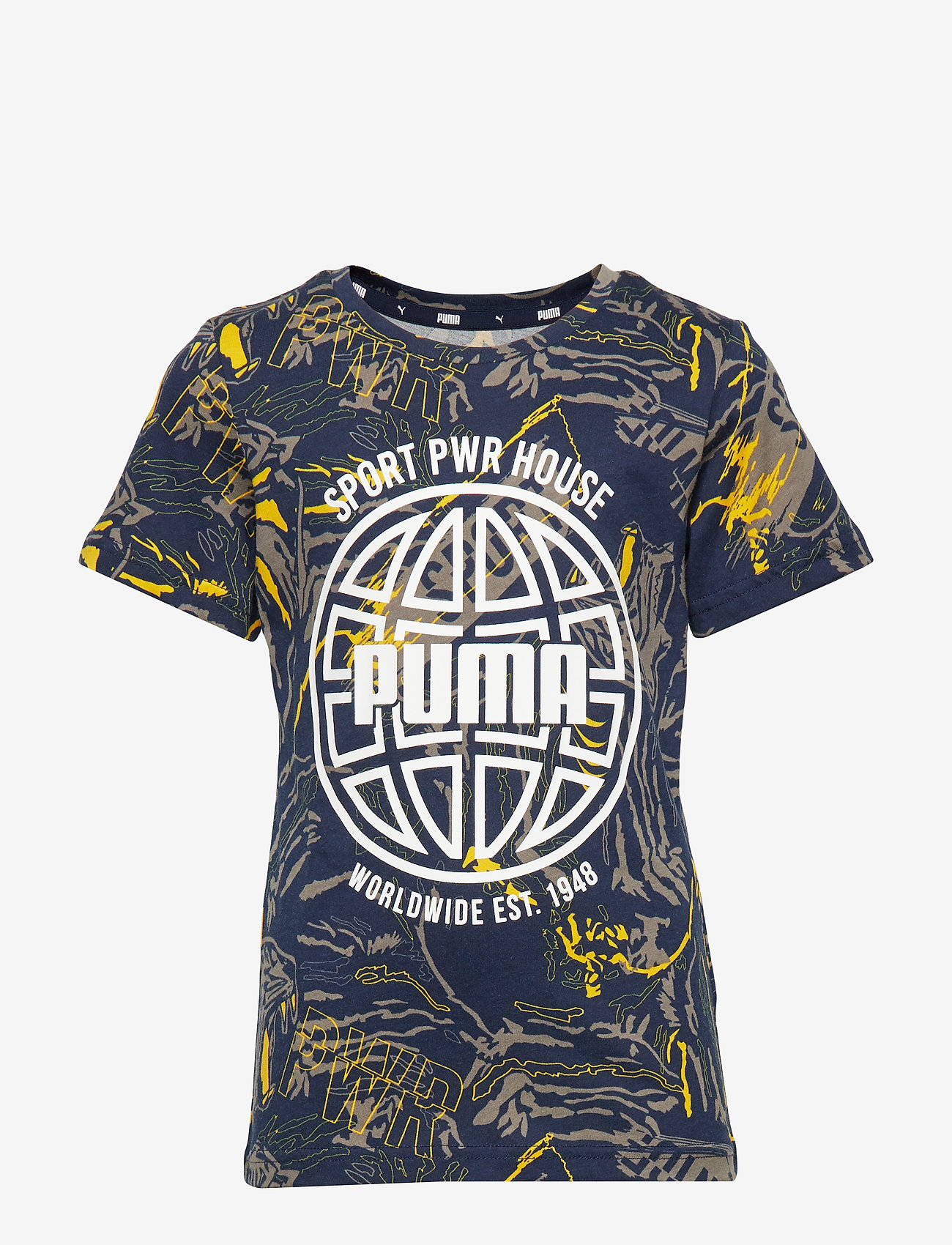 PUMA - Alpha AOP Tee B - peacoat - 0