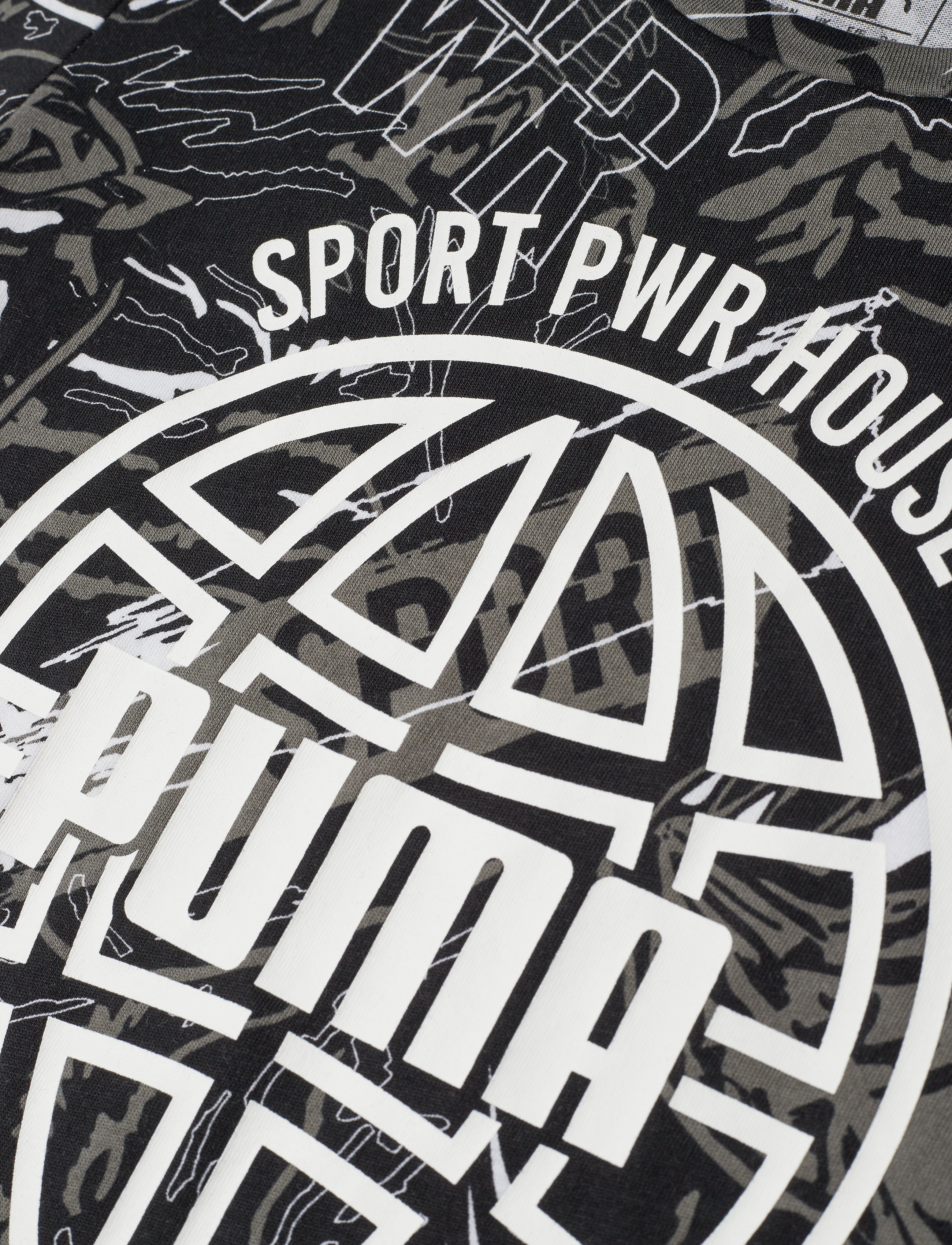 PUMA - Alpha AOP Tee B - puma black - 2