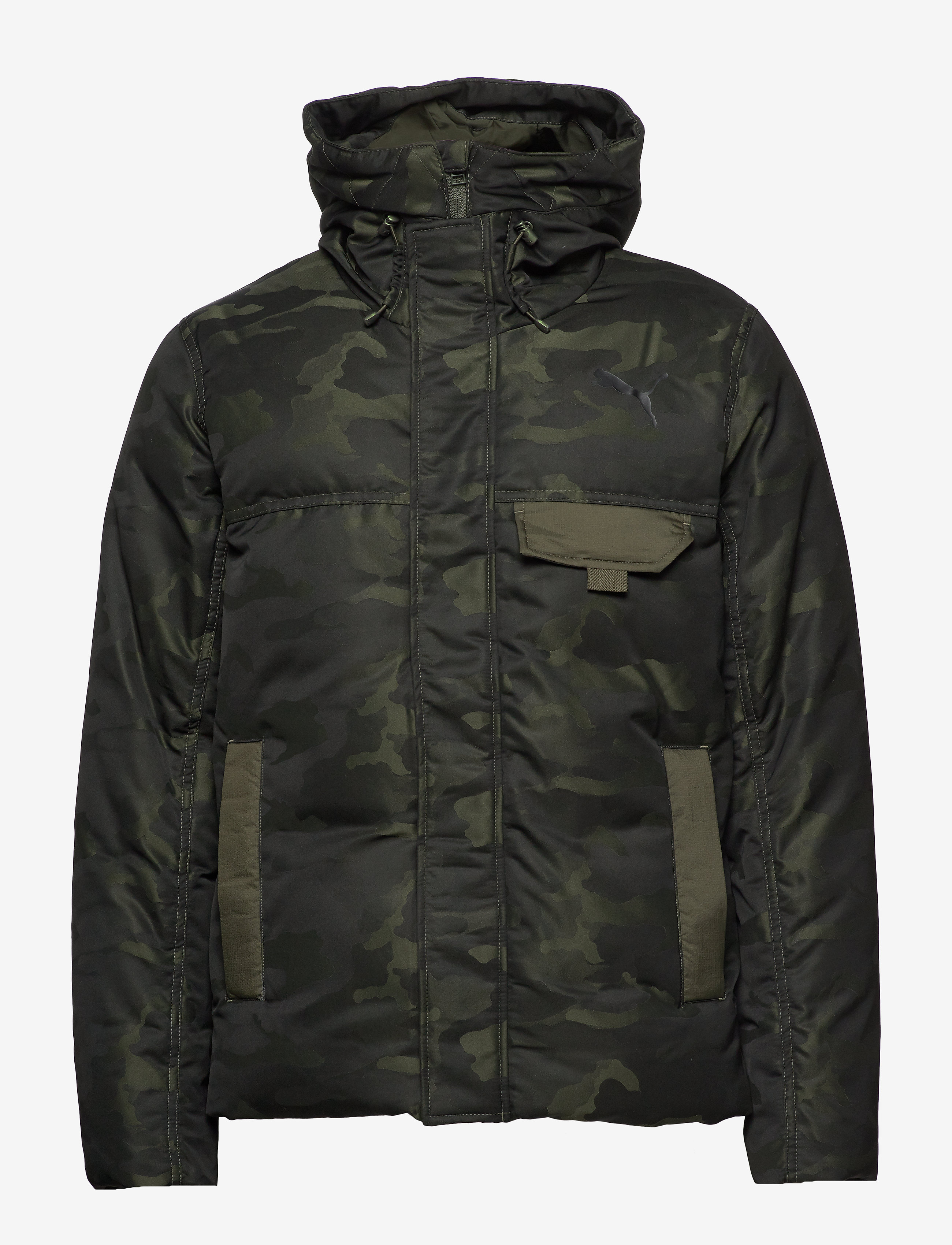 PUMA - Streetstyle 480 Hooded Camo Down Jacket - forest night - 1