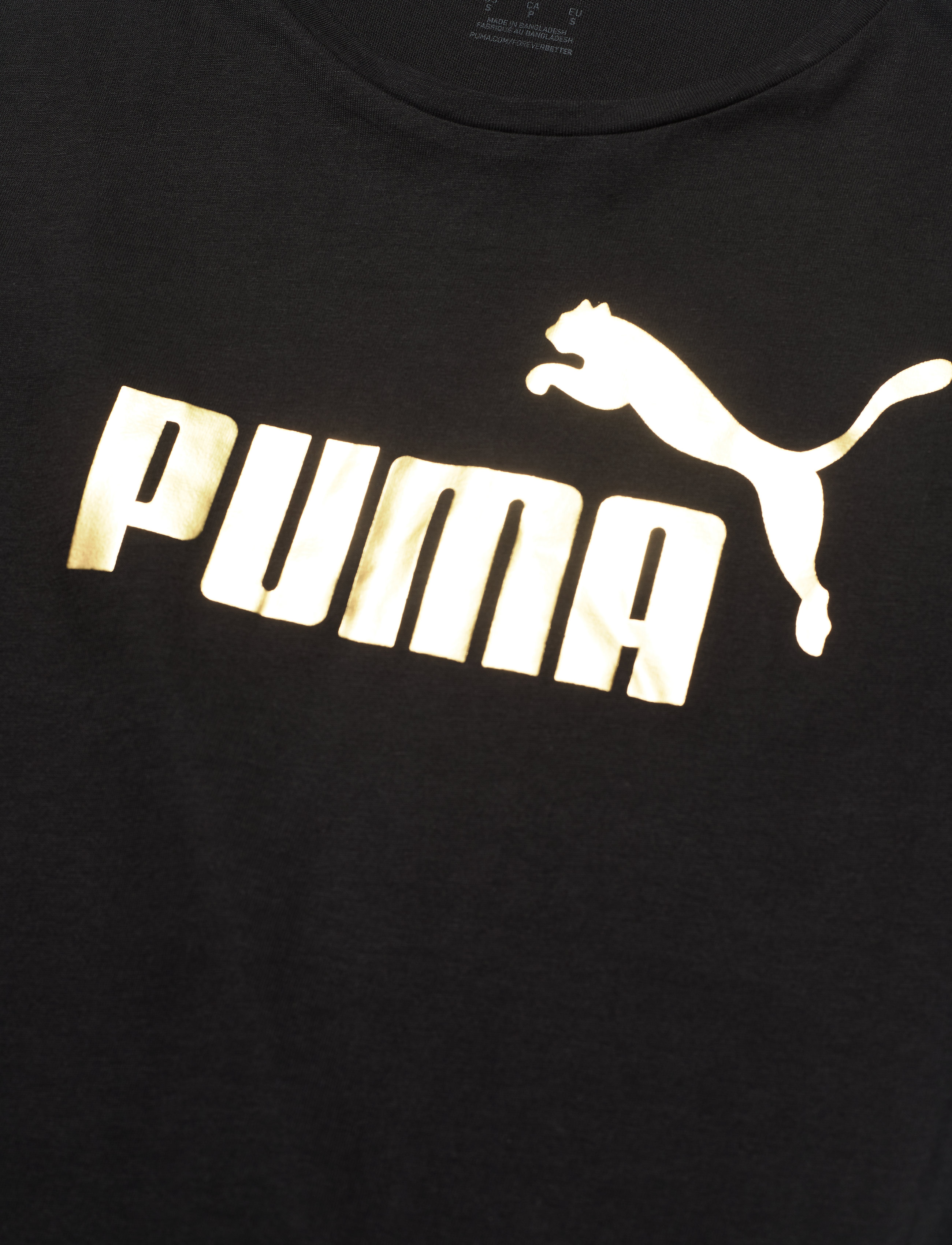 PUMA - ESS+ Tee - puma black-gold - 2