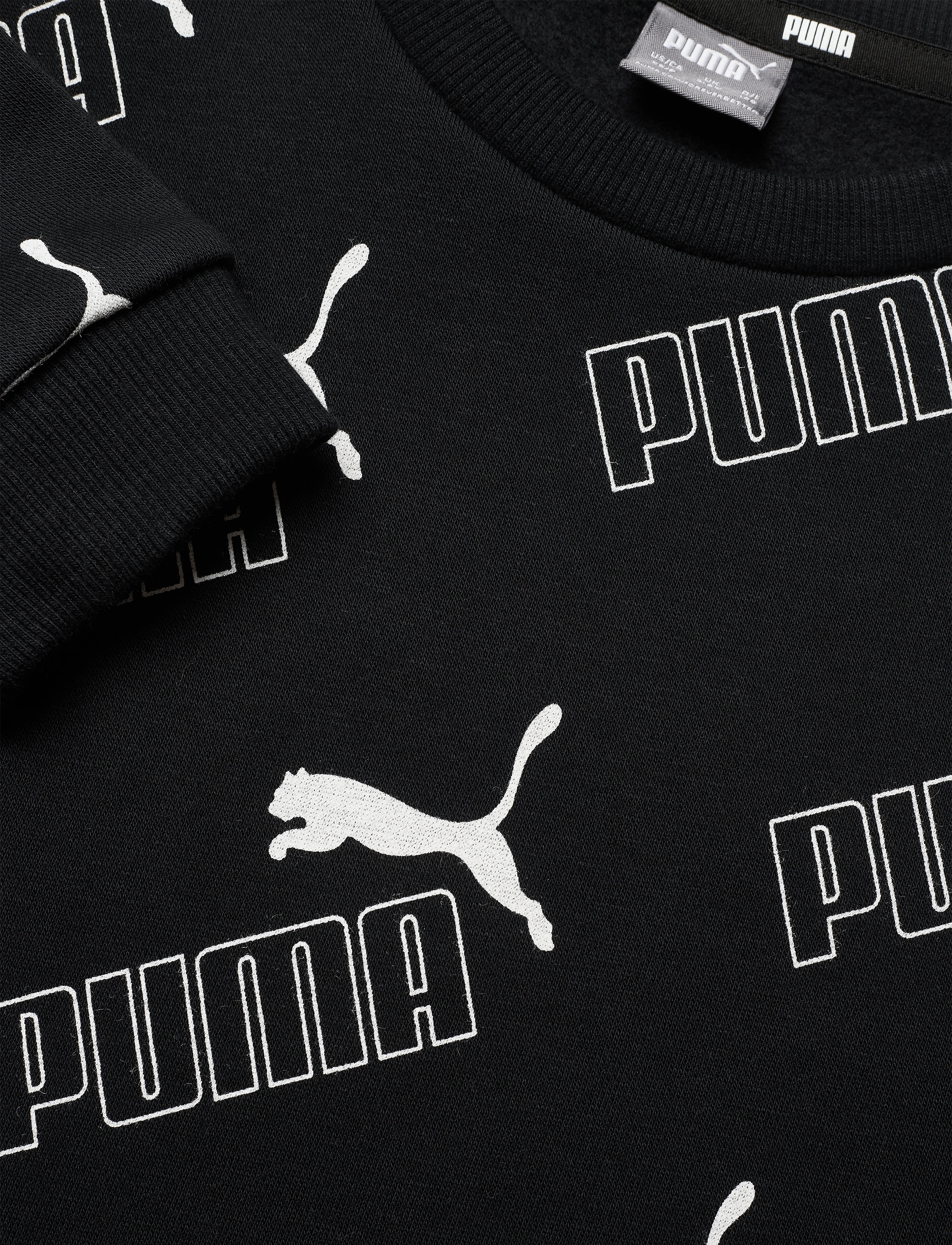 PUMA - Amplified AOP Crew FL B - puma black - 2