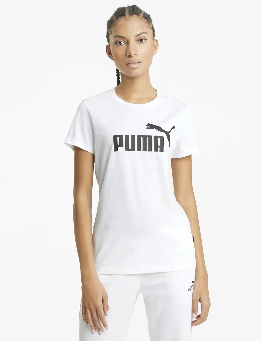 PUMA - ESS Logo Tee - t-shirts - puma white - 0