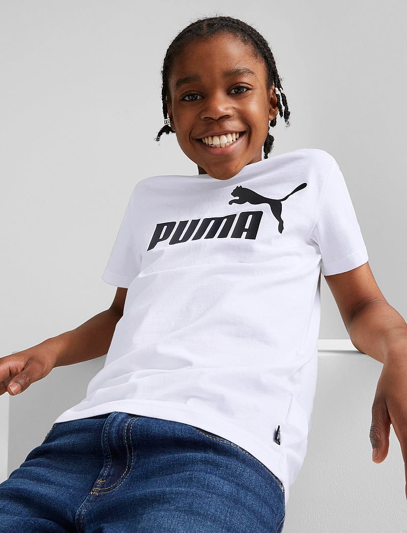 PUMA - ESS Logo Tee B - kortärmade t-shirts - puma white - 0