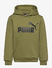 PUMA - ESS Big Logo Hoodie FL B - huvtröjor - olive green - 0