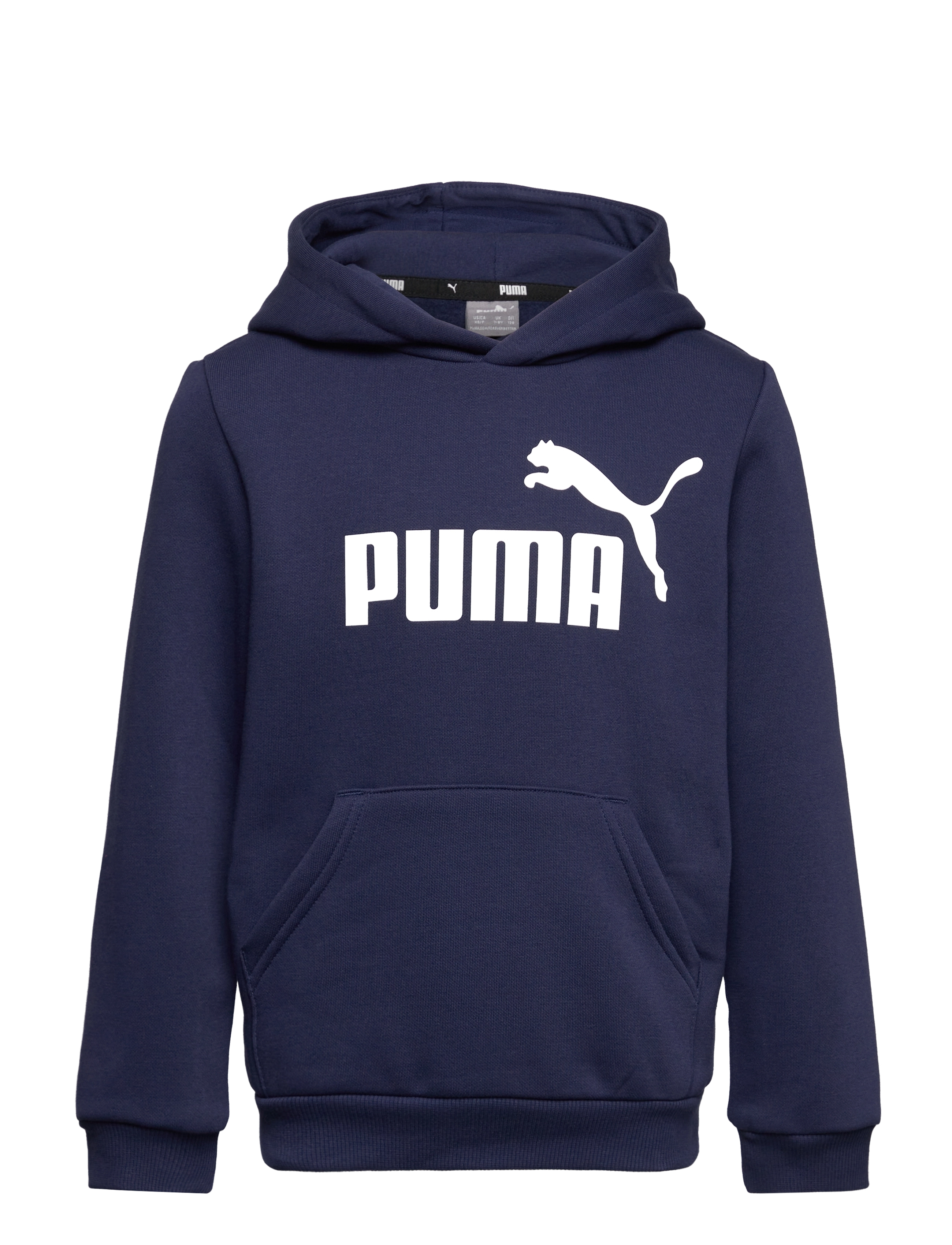 PUMA Ess Big Logo Hoodie Fl B, 110, Sweatshirts & Hoodies, Marineblau - Kinder