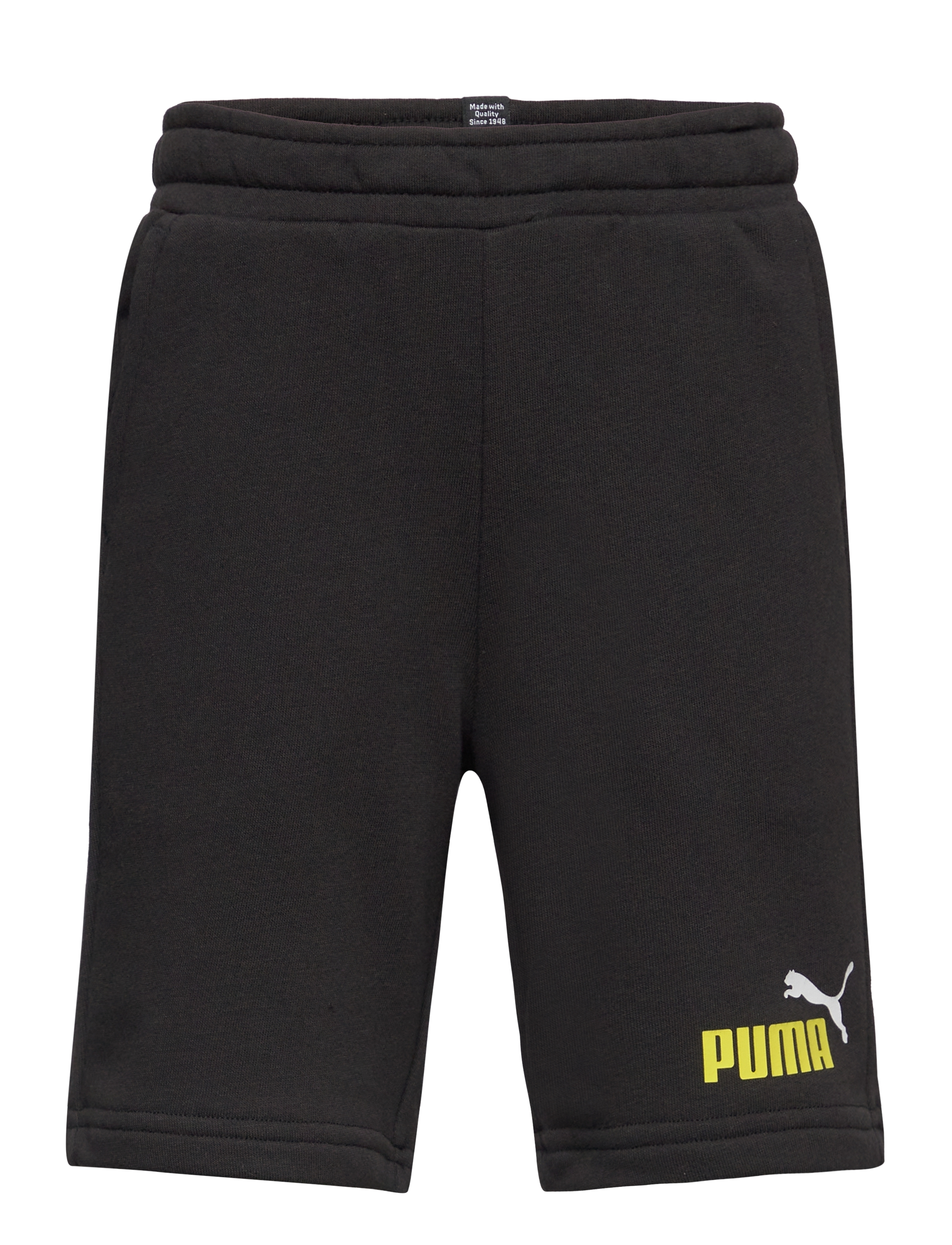 ESS+ 2 Col Shorts TR B - PUMA BLACK-LIME SHEEN