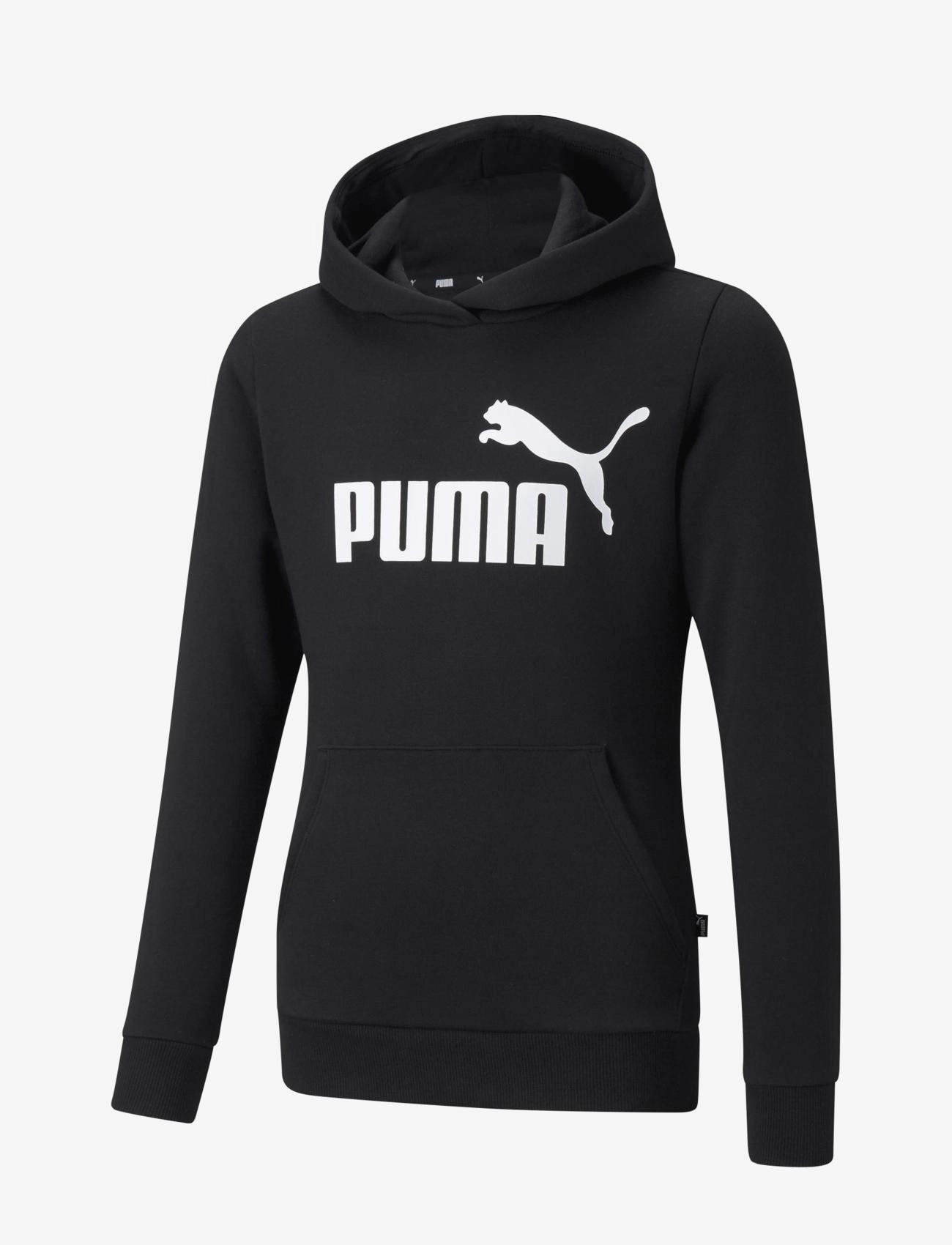 PUMA Ess Logo Hoodie Fl G, 110, Sweatshirts & Hoodies, Schwarz - Kinder