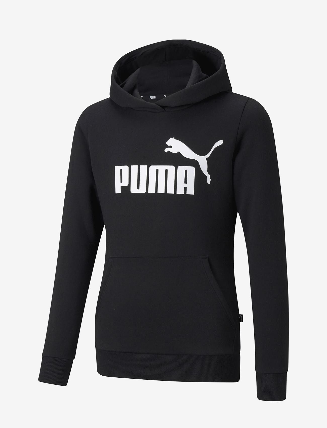 PUMA - ESS Logo Hoodie FL G - huvtröjor - puma black - 0