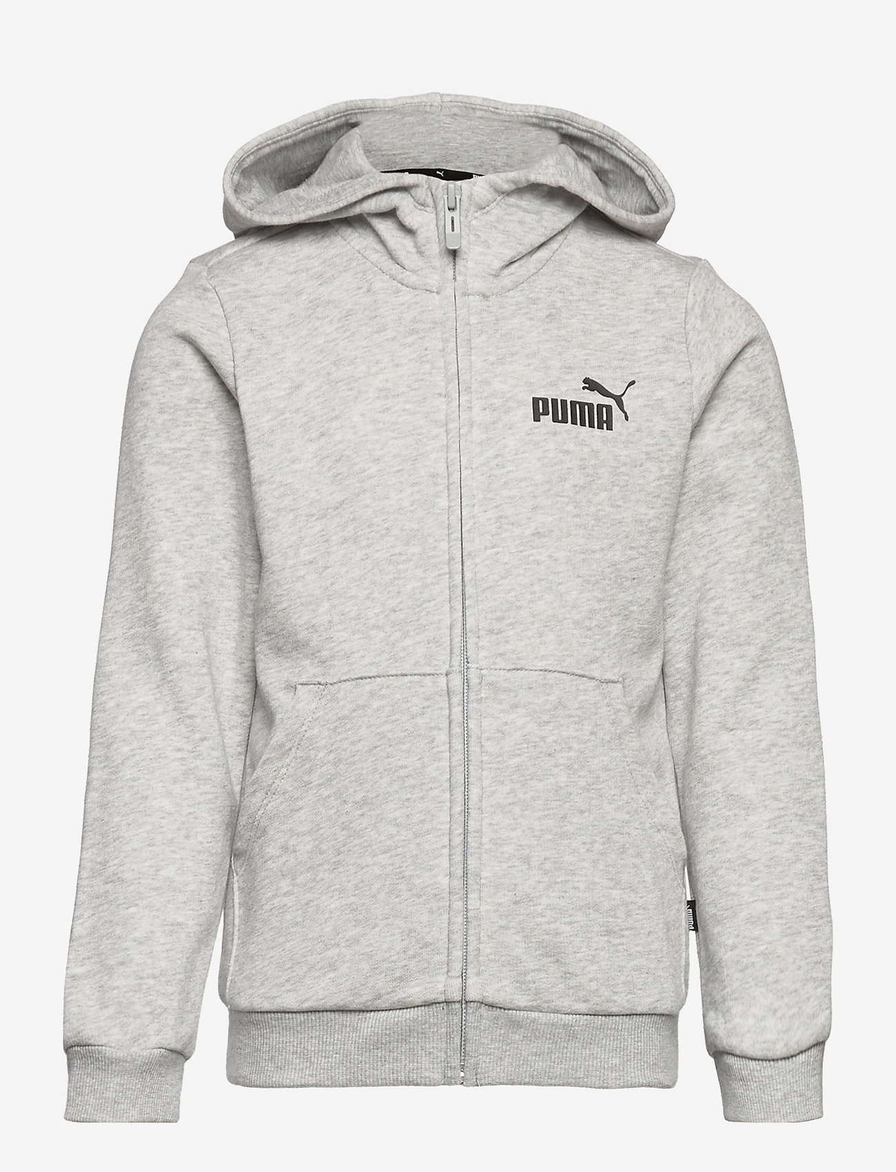 PUMA - ESS Small Logo Full-Zip Hoodie TR G - kapuutsiga dressipluusid - light gray heather - 0