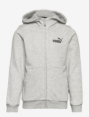 PUMA - ESS Small Logo Full-Zip Hoodie TR G - hoodies - light gray heather - 0