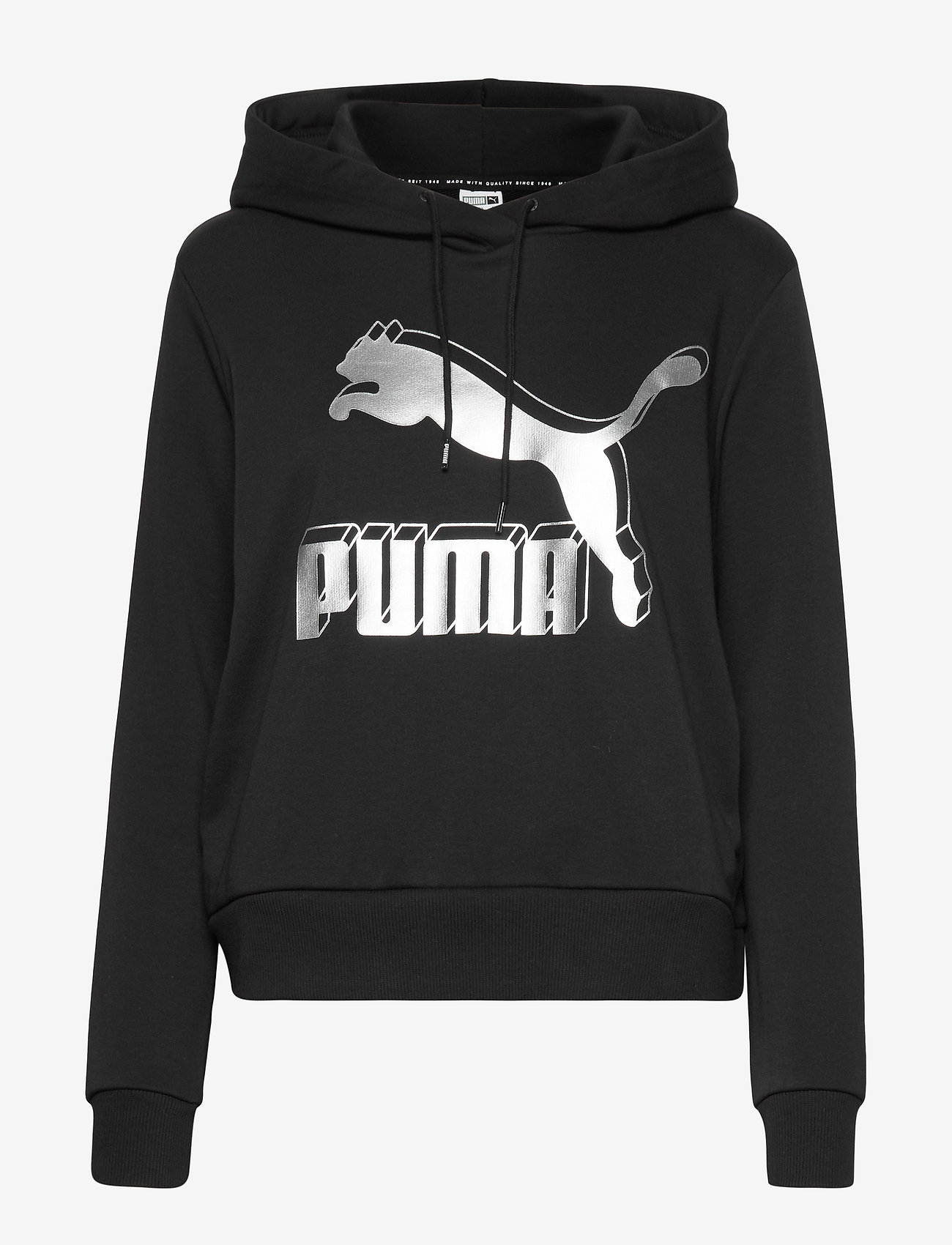 Classics Logo Hoody - PUMA BLACK-METALLIC SILVER
