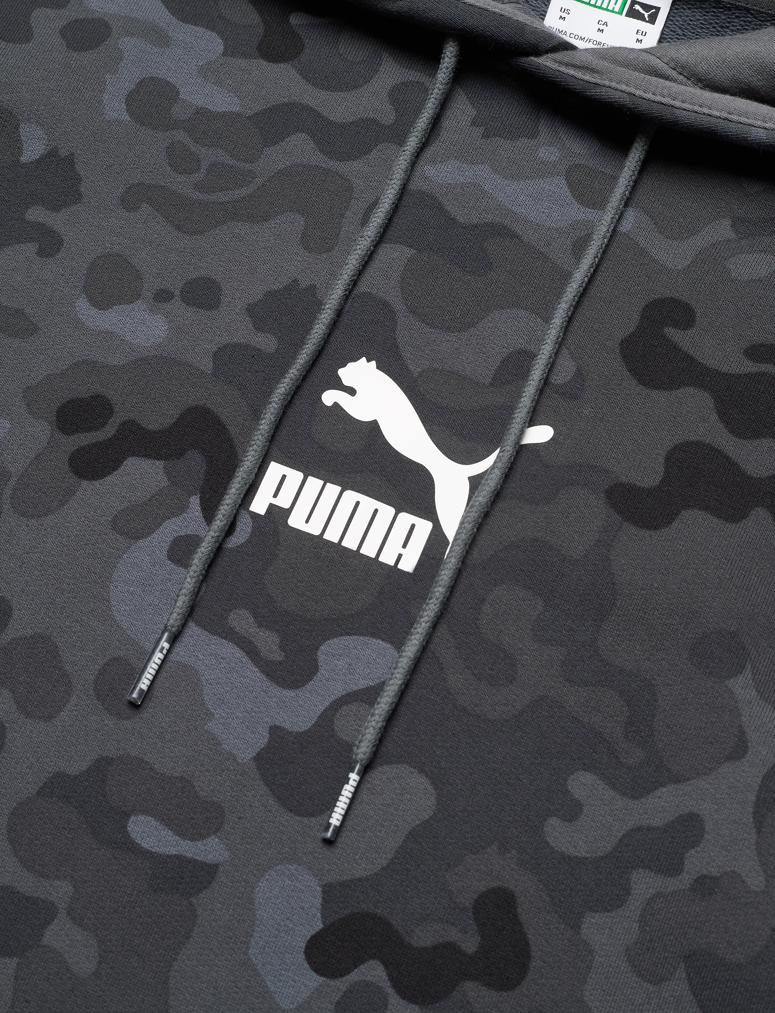 PUMA - Classics Graphics AOP Logo Hoodie - ultra gray - 4