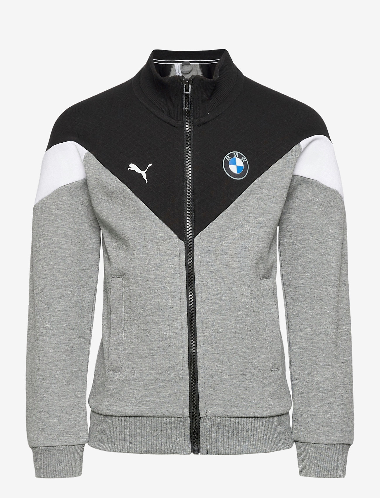 PUMA - BMW MMS Kids MCS Sweat Jacket - medium gray heather - 0