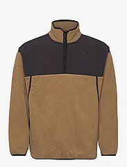 PUMA - CLASSICS UTILITY Polar Fleece Half-Zip - mid layer jackets - chocolate chip - 0