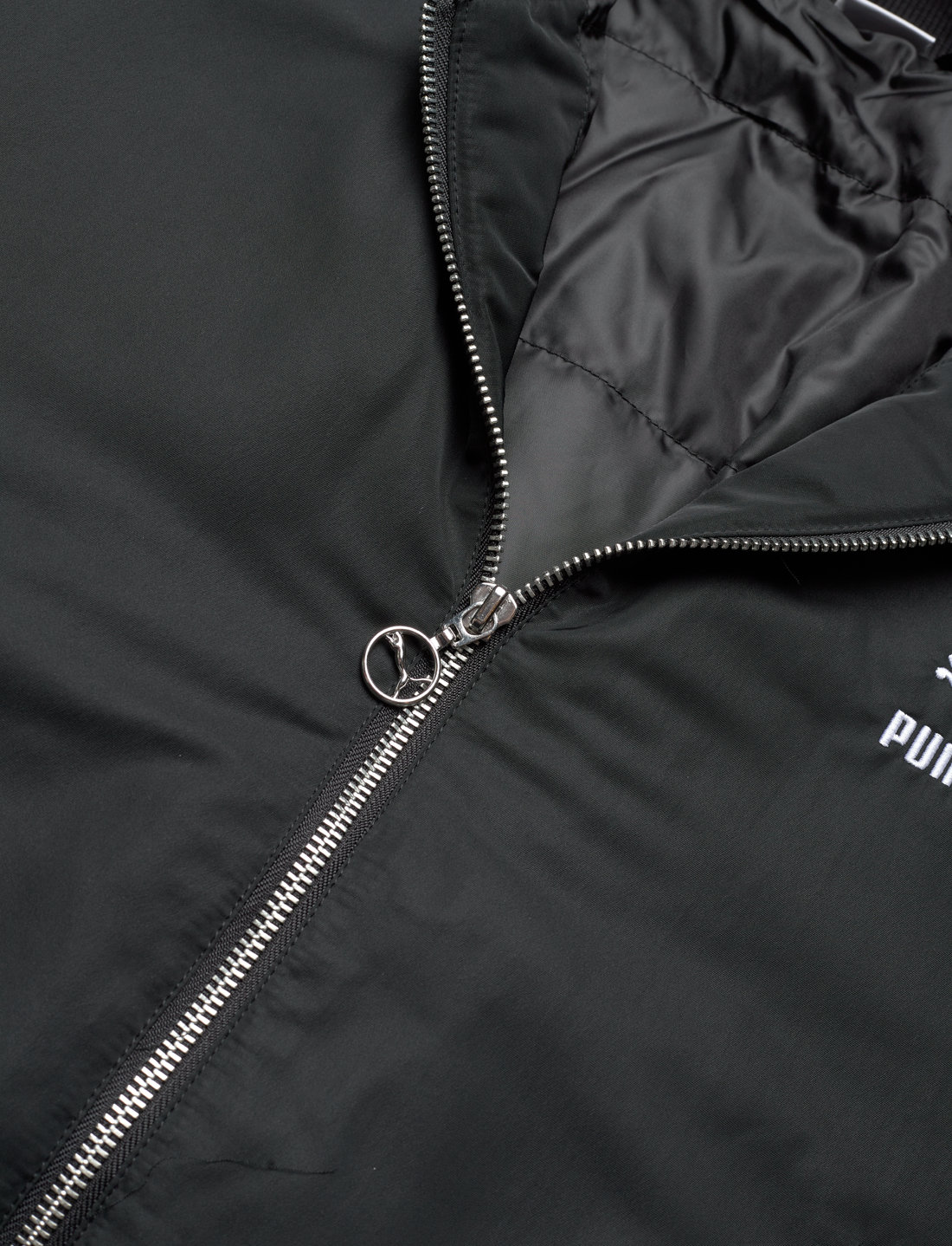 Black shiny bomber coat sales