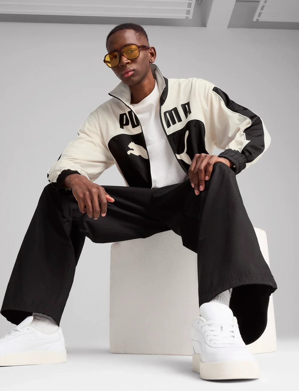 PUMA - FUTURE.PUMA.ARCHIVE Relaxed Track Jacket - dressipluusid ja pusad - puma black-alpine snow - 4