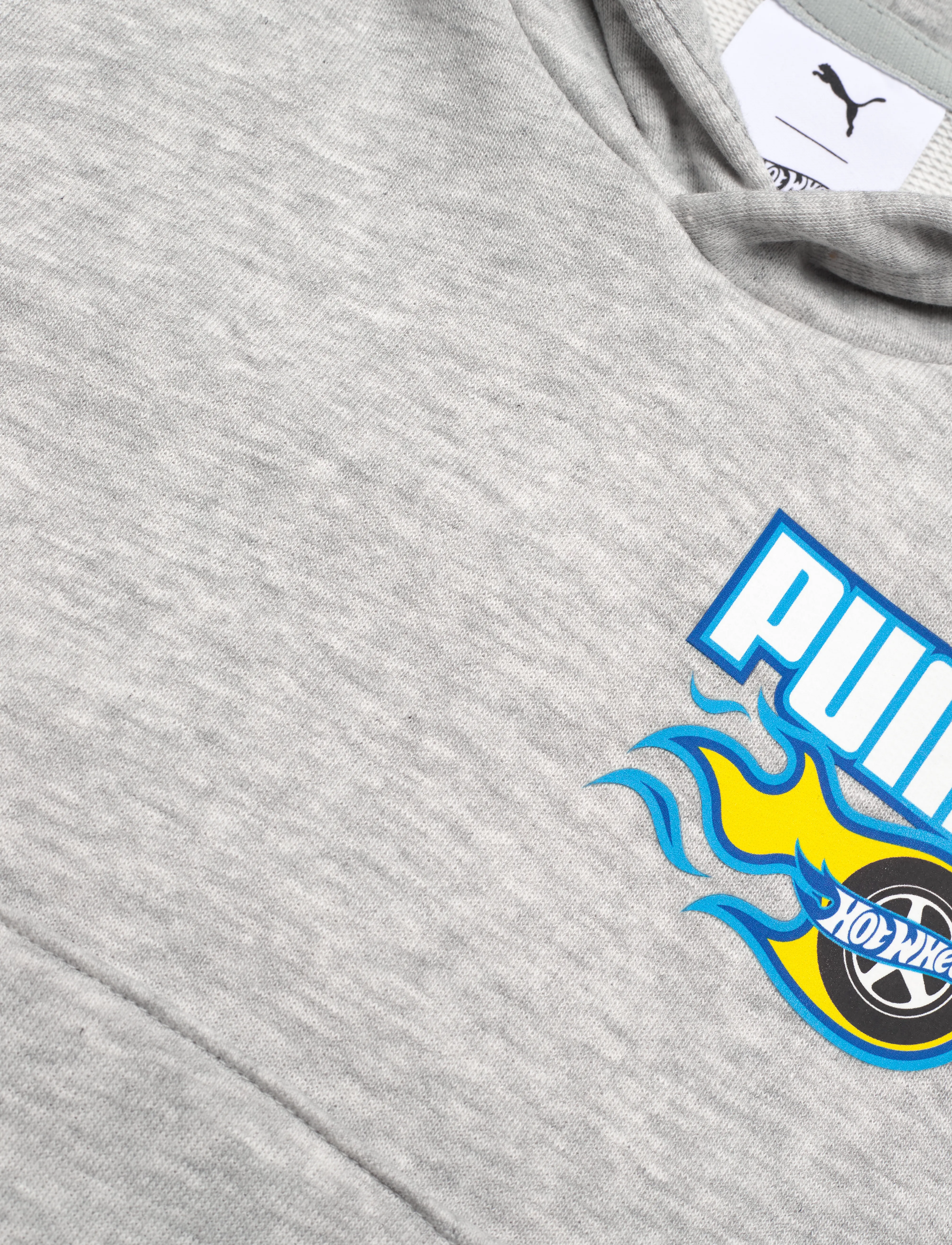 PUMA - PUMA X HOT WHEELS Graphic Hoodie TR - sweatshirts - light gray heather - 2
