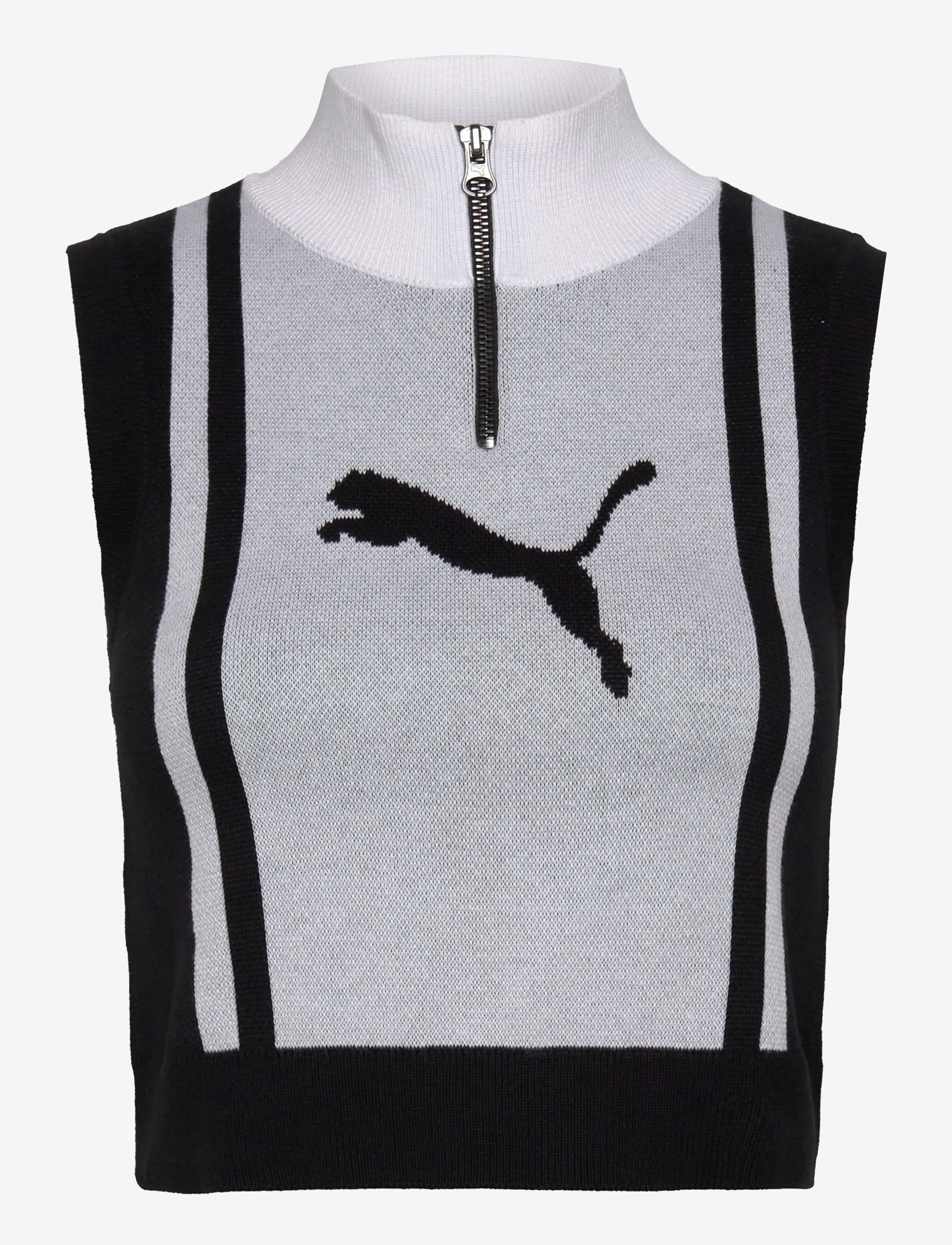 PUMA - FUTURE.PUMA.ARCHIVE Half-Zip Knitted Tank - outerwear - puma black-puma white - 0