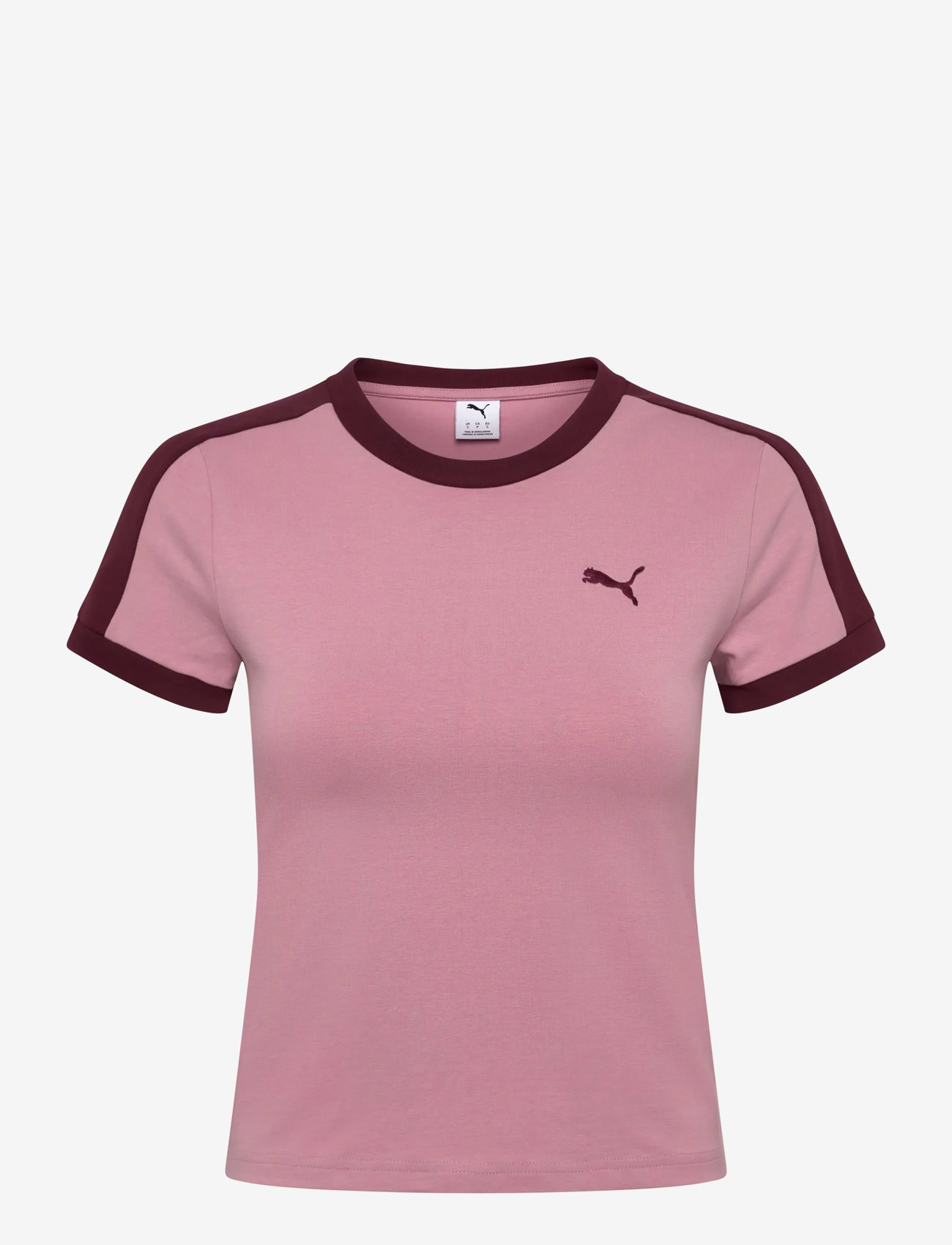 PUMA - T7 Slim Tee - t-shirts - poised pink - 0