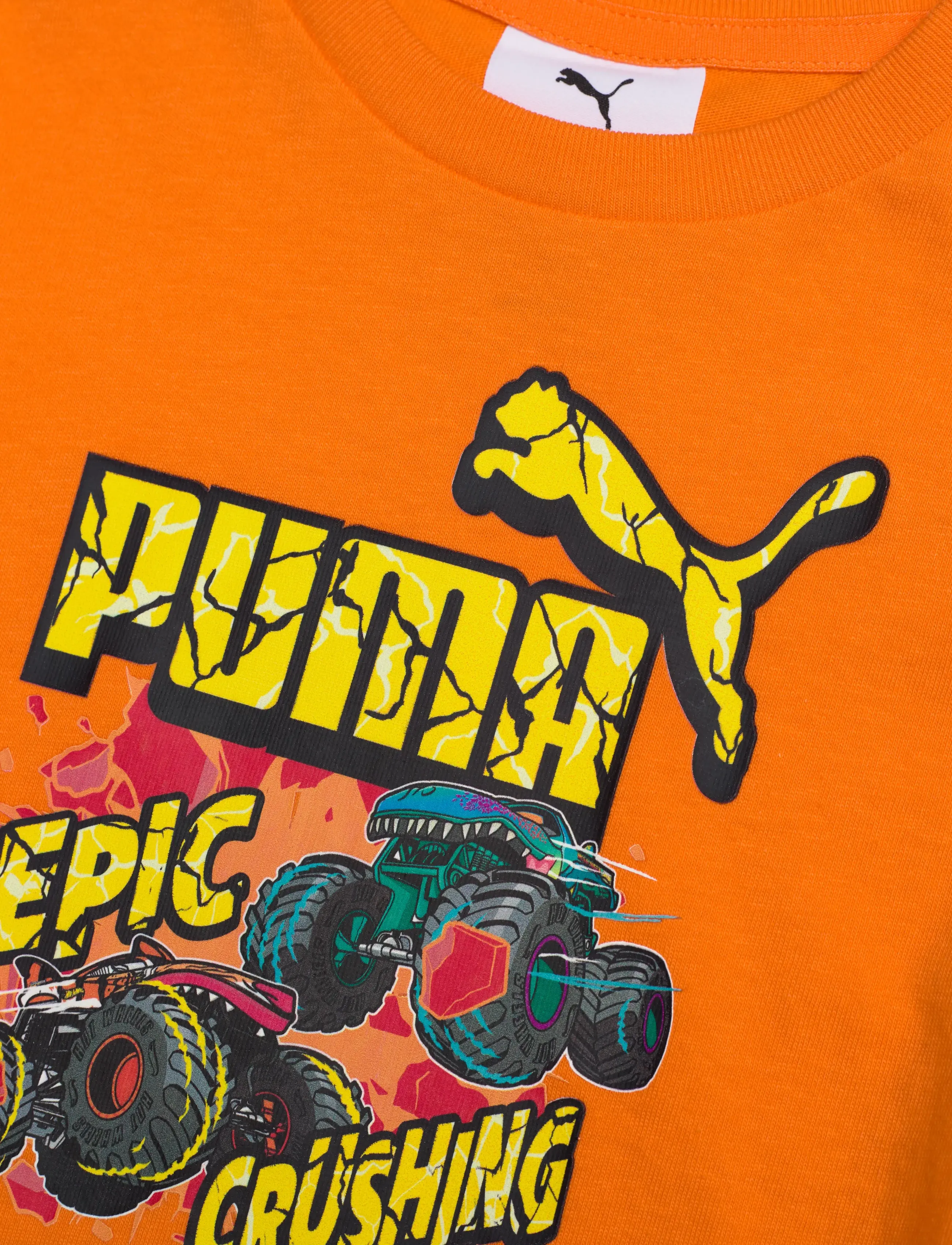 PUMA - PUMA X HOT WHEELS Graphic Tee - sportoberteile - orange glo - 2