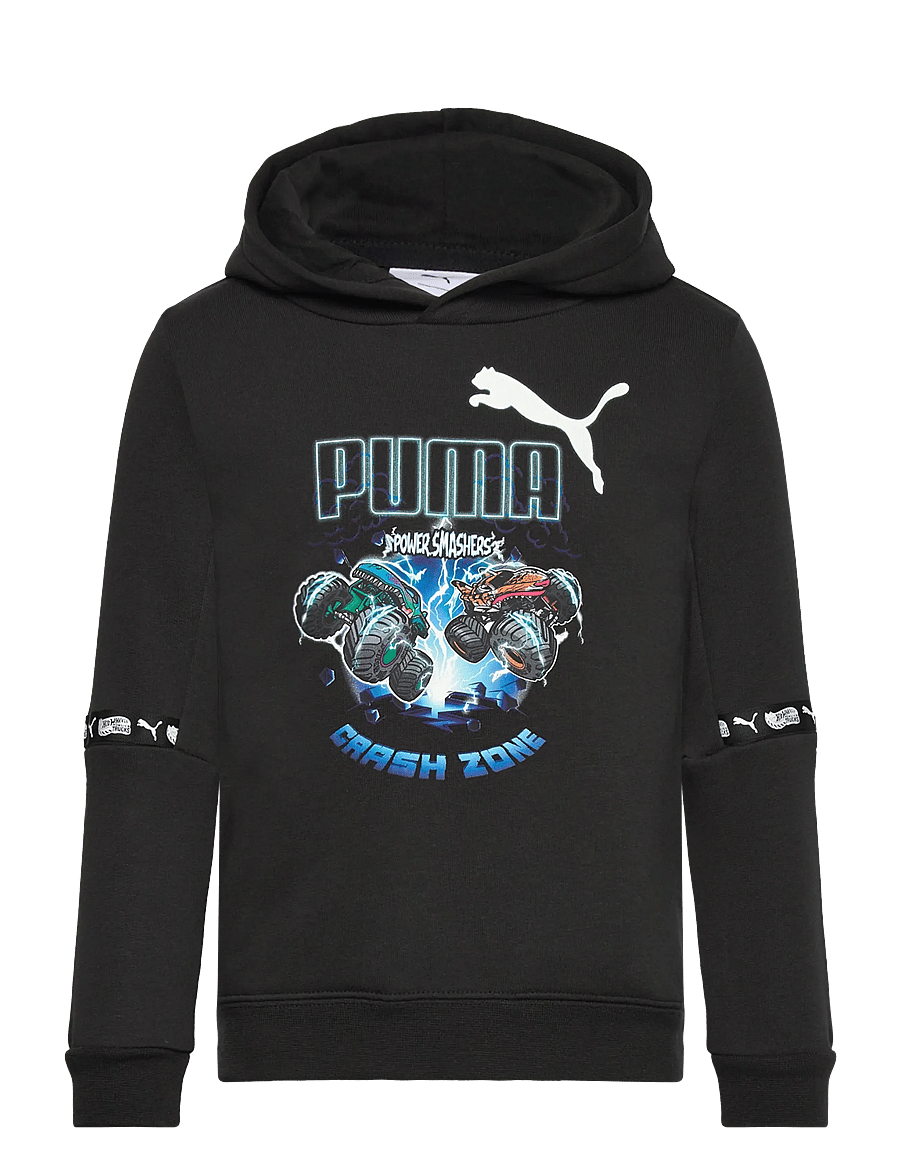 PUMA - PUMA X HOT WHEELS Graphic Hoodie TR - hættetrøjer - puma black - 0
