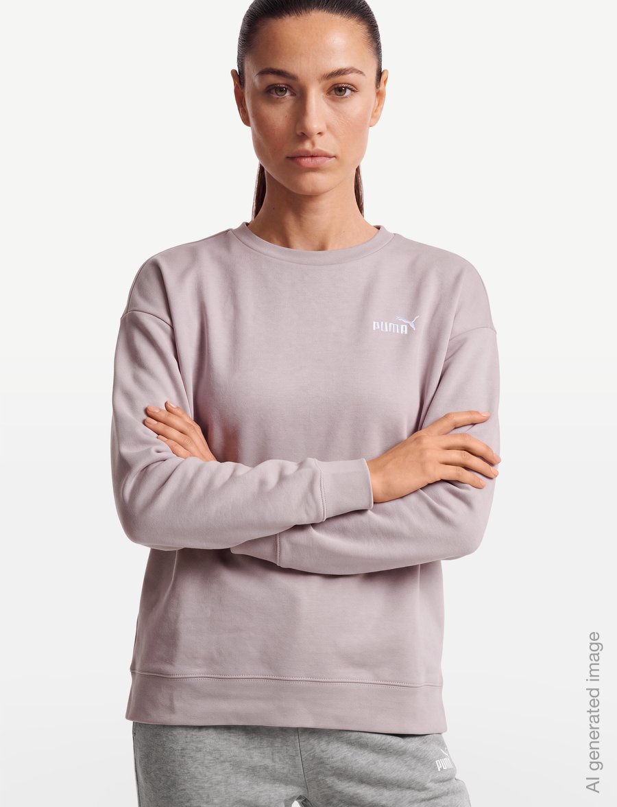 PUMA - ESS Small No. 1 Logo Relaxed Crew FL - sweatshirts - misty pink - 3