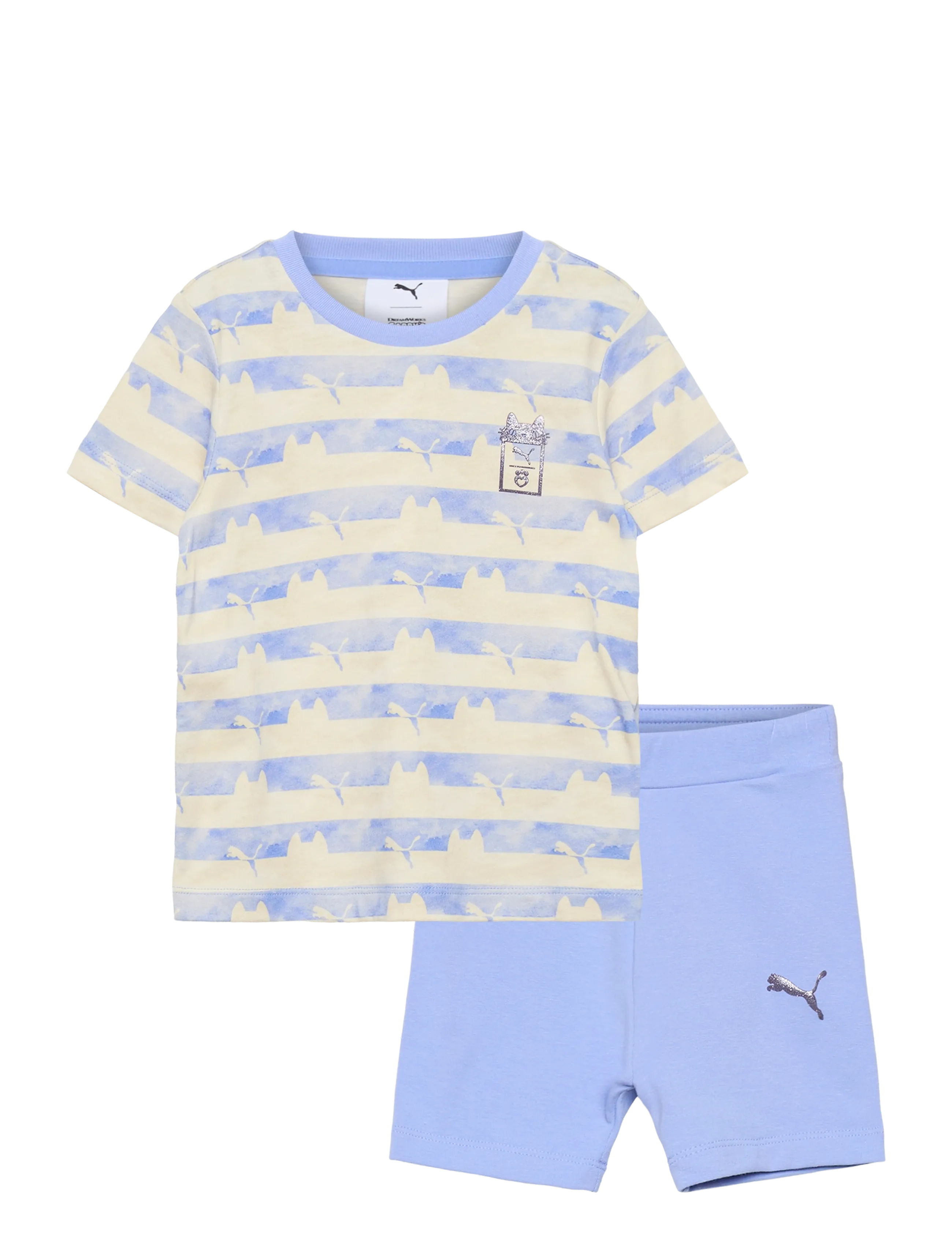PUMA X Gabby S Dollhouse Minicats Tee And Shorts Set Inf, Børn, Baby T-shirt Og Shorts Sæt, Blå, Str: 80