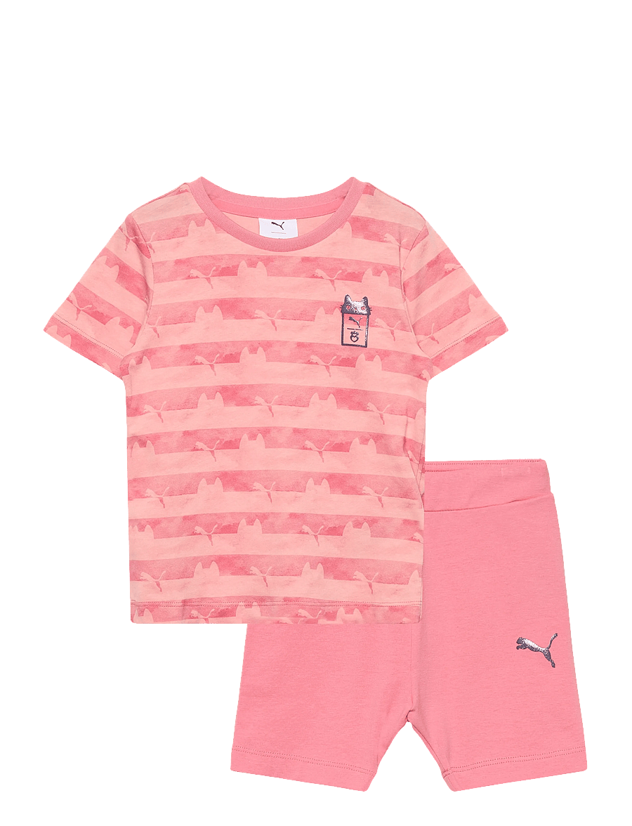 PUMA - PUMA X GABBY S DOLLHOUSE MINICATS Tee and Shorts Set INF - 2-teilige sets - wild pink - 0