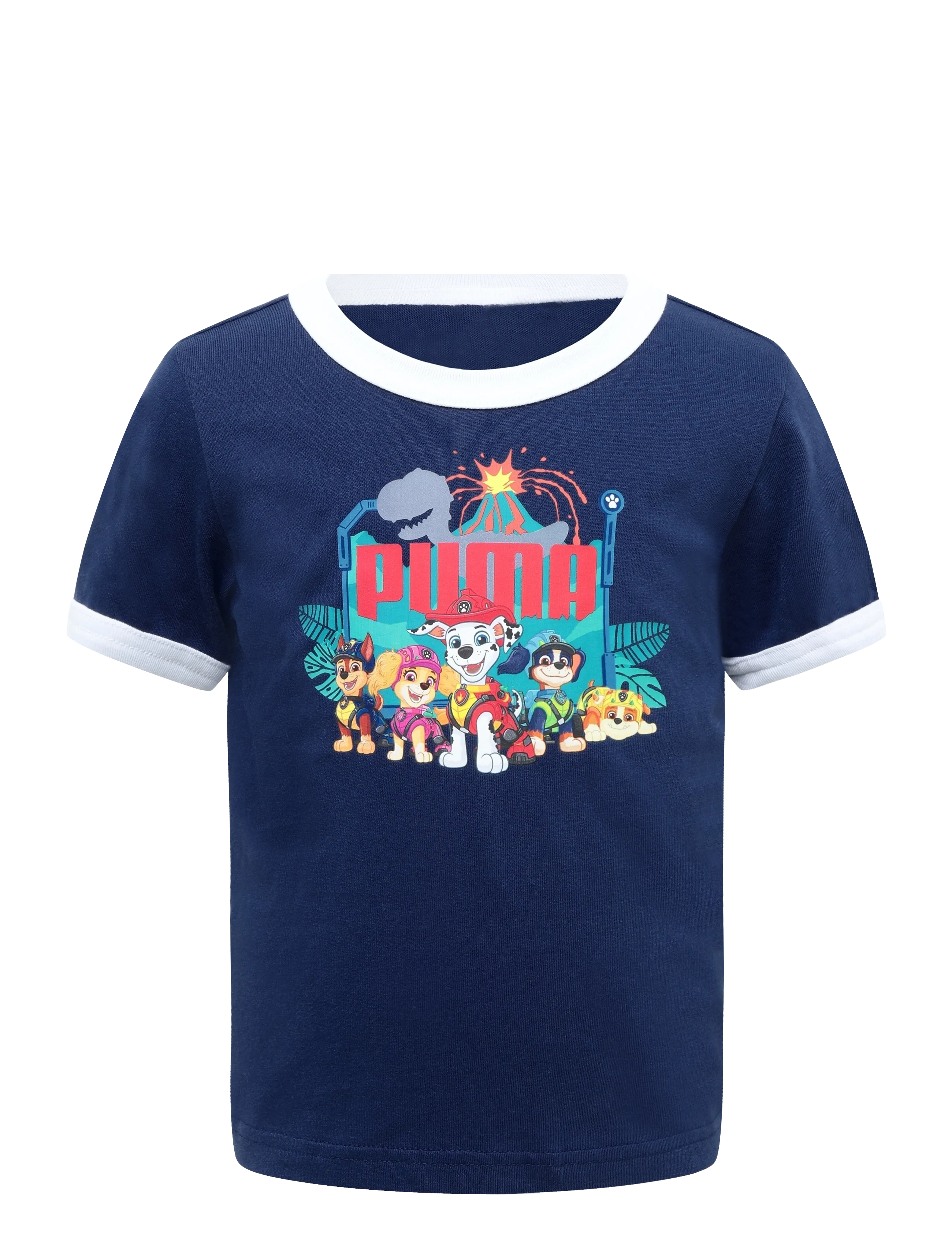 PUMA X Paw Patrol Ringer Tee, Børn, Børne Puma Paw Patrol Ringer T-Shirt, Navy, Str: 116