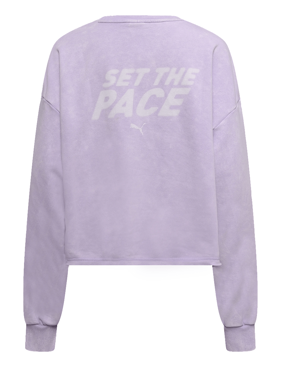PUMA - RUN CULTURE COLLECTIVE Oversized Washed Graphic Crew TR - sweatshirts - light lavender - 1