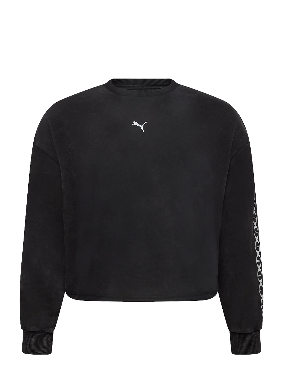 PUMA - RUN CULTURE COLLECTIVE Oversized Washed Graphic Crew TR - sweatshirts - puma black - 0