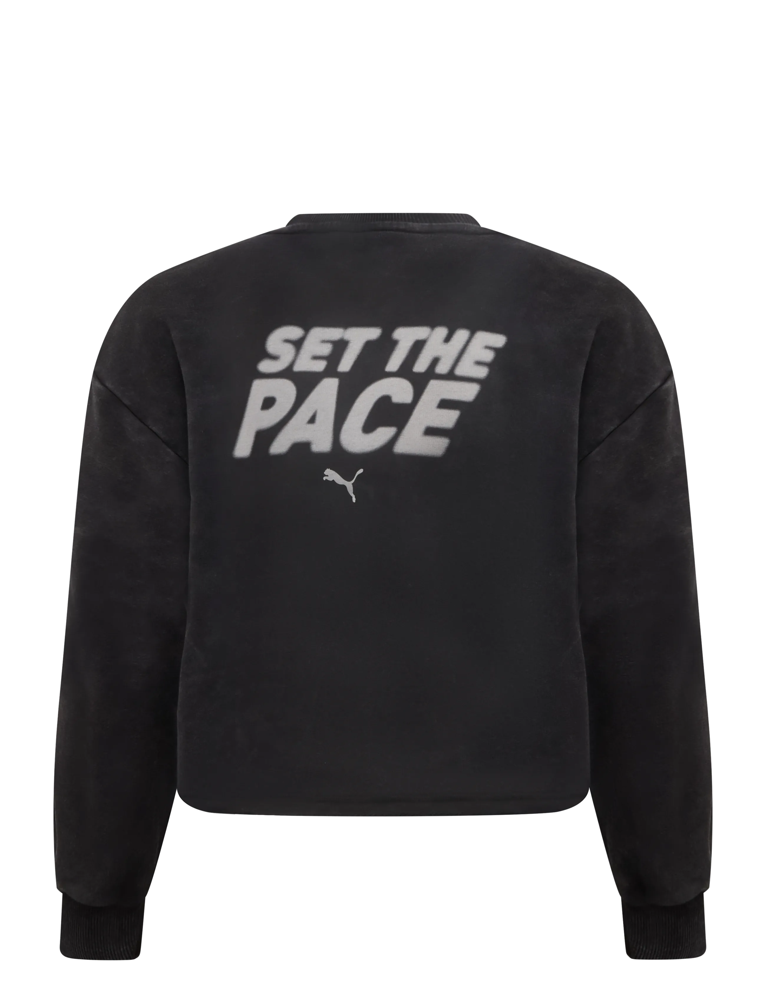 PUMA - RUN CULTURE COLLECTIVE Oversized Washed Graphic Crew TR - tops - puma black - 1