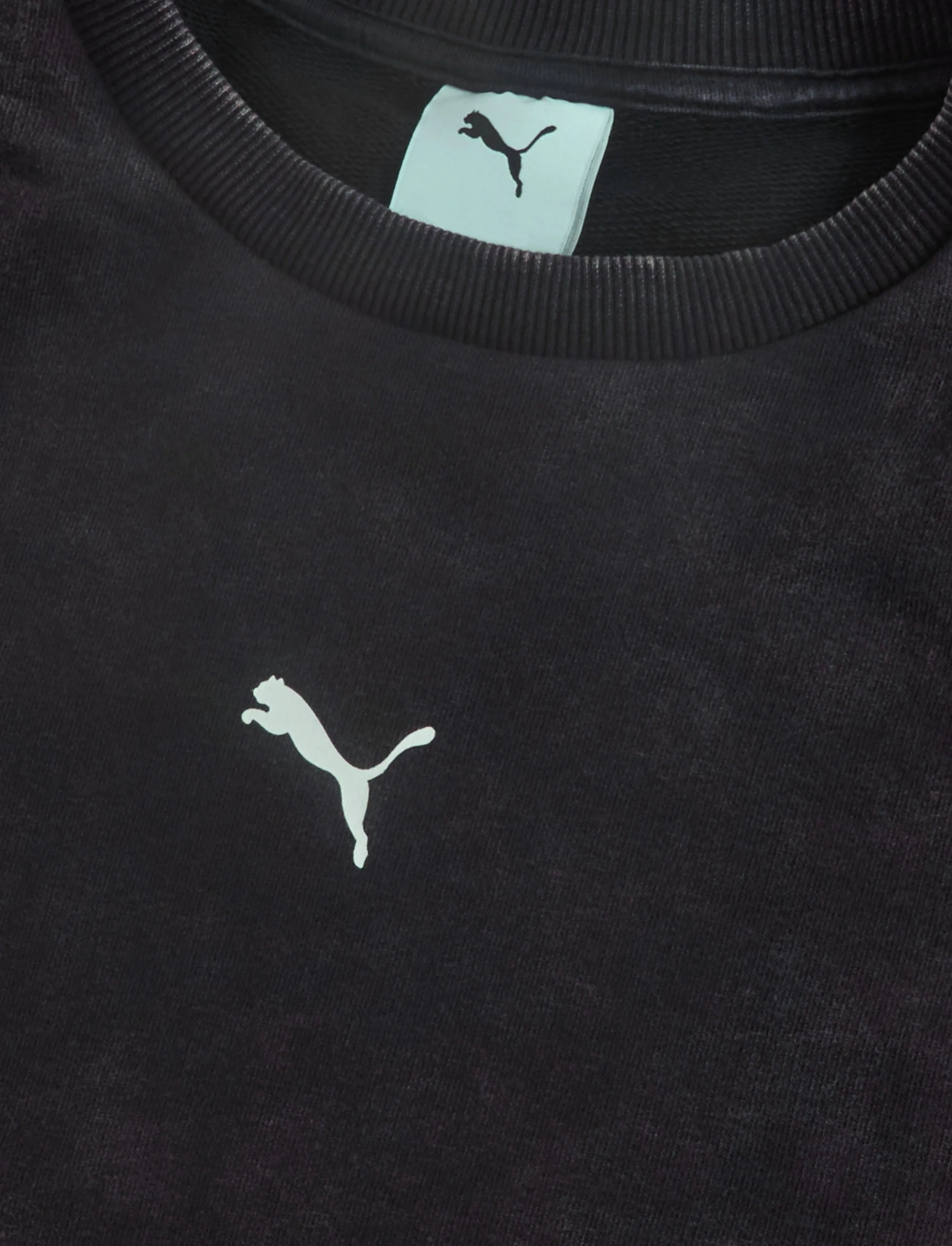 PUMA - RUN CULTURE COLLECTIVE Oversized Washed Graphic Crew TR - tops - puma black - 2