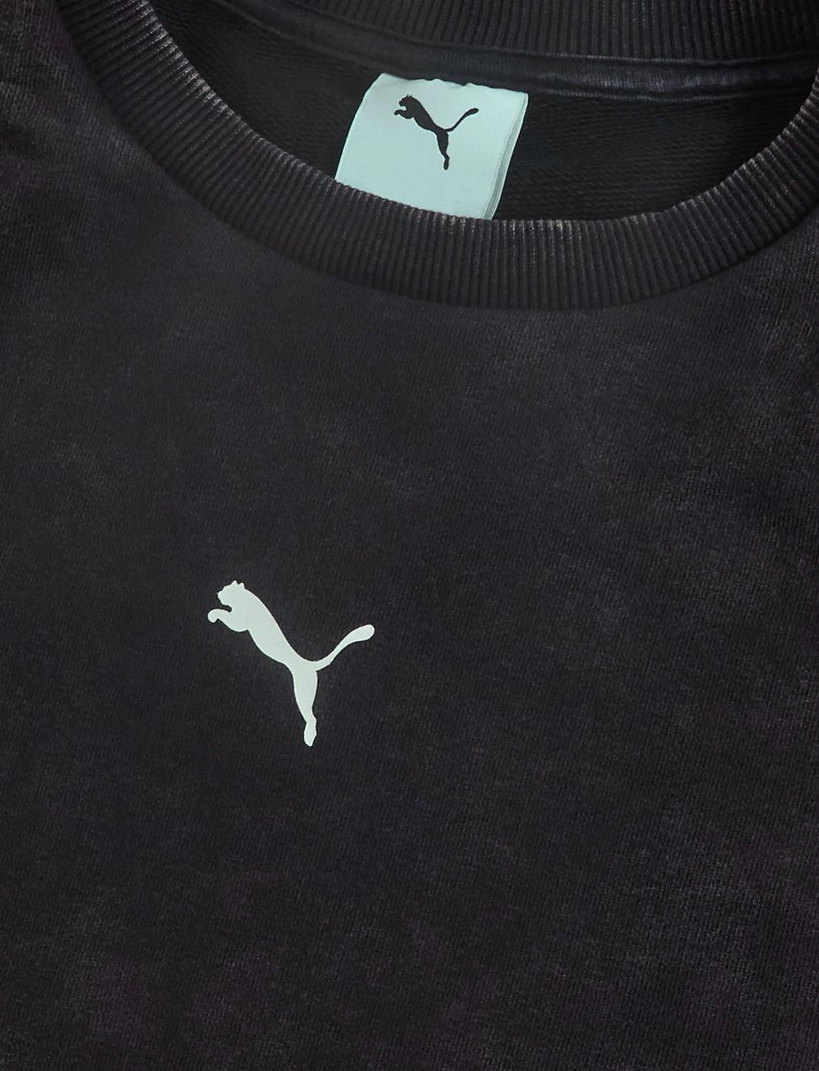 PUMA - RUN CULTURE COLLECTIVE Oversized Washed Graphic Crew TR - sweatshirts - puma black - 2