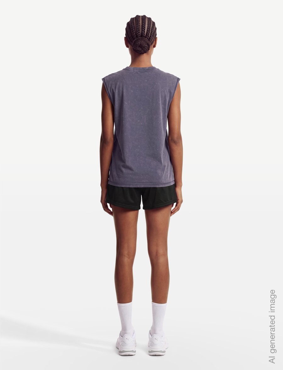 PUMA - RUN CULTURE COLLECTIVE Relaxed Washed Sleeveless Graphic Tee - toppe & t-shirts - inky depths - 4