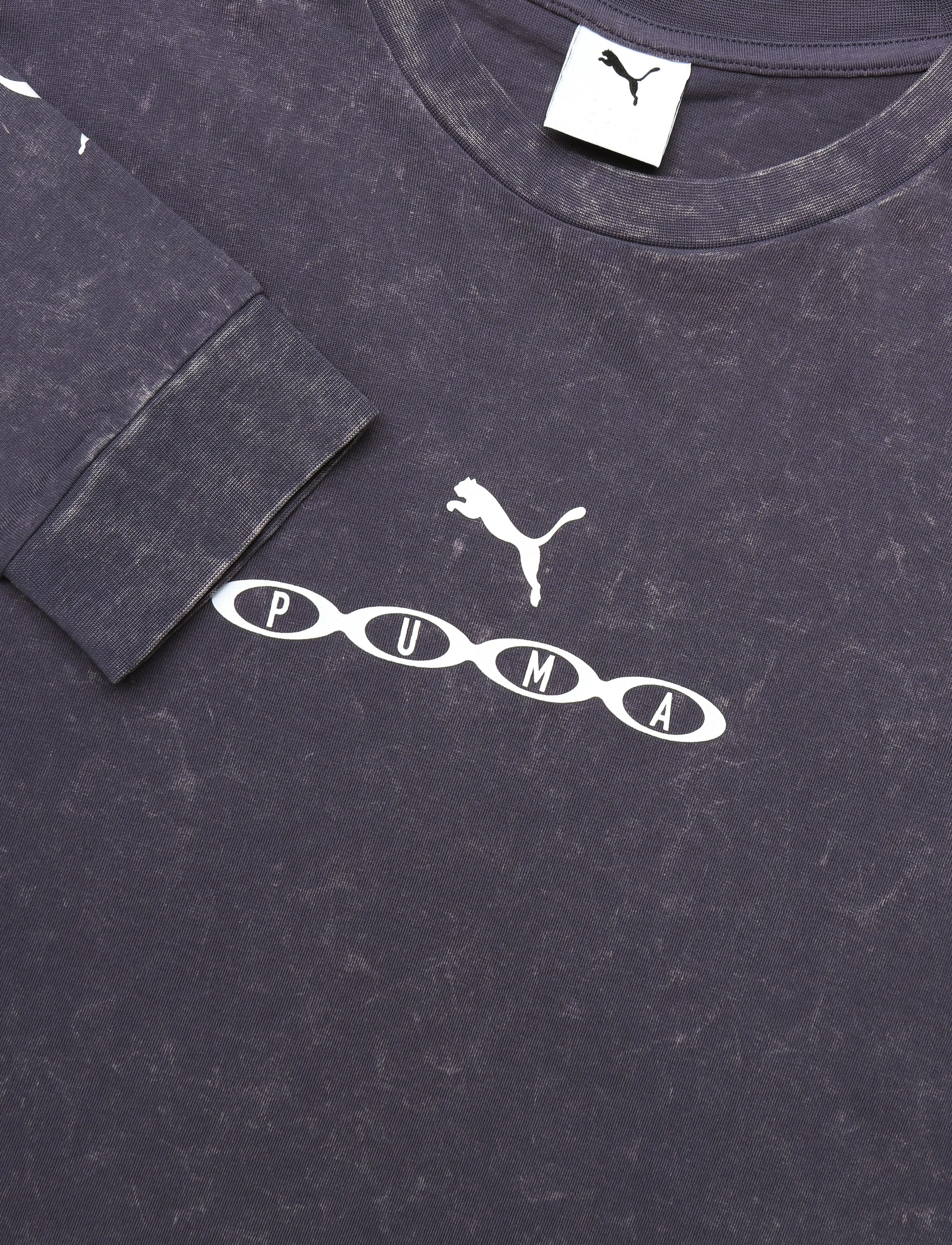 PUMA - RUN CULTURE COLLECTIVE Relaxed Washed Graphic Long Sleeve - inky depths - 2