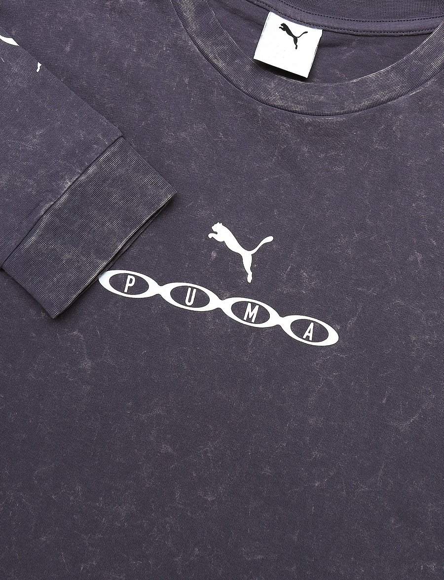 PUMA - RUN CULTURE COLLECTIVE Relaxed Washed Graphic Long Sleeve - inky depths - 2