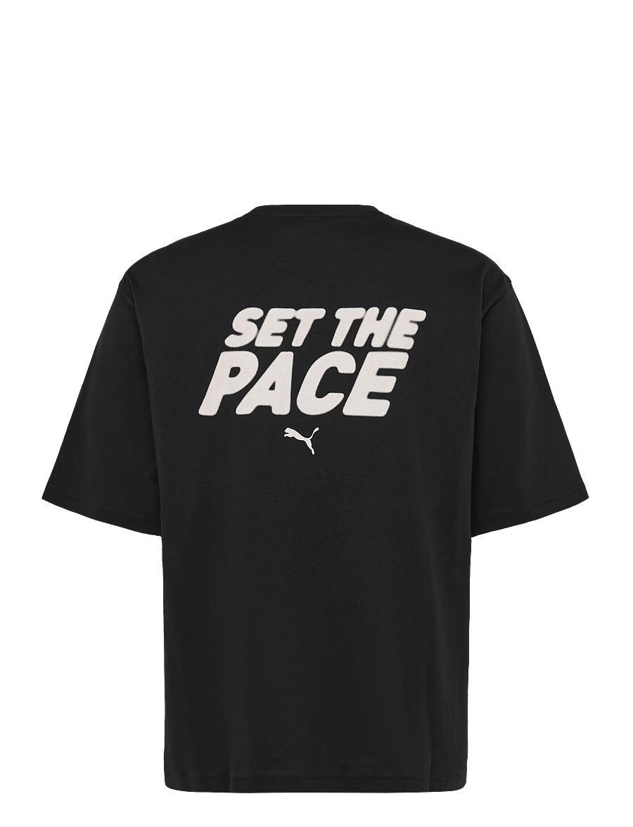 PUMA - RUN CULTURE COLLECTIVE Boxy Graphic Tee - t-shirts - puma black - 1
