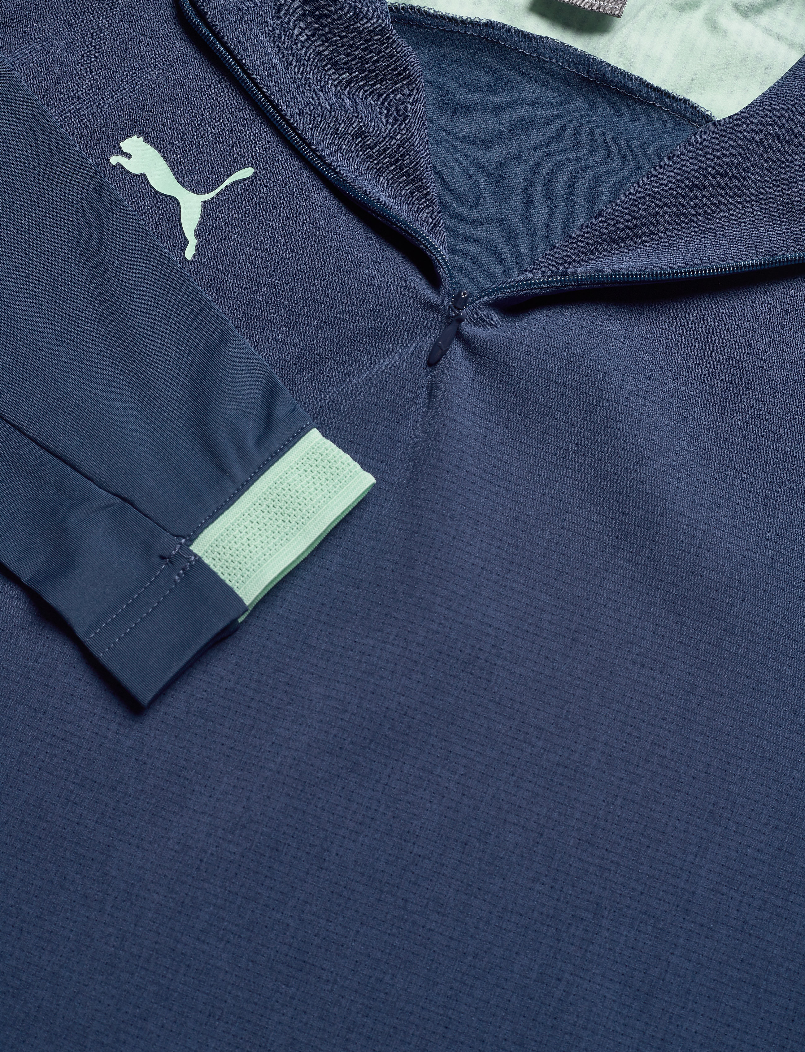 PUMA - ftblNXT 1/4 Zip Top W - dark denim-mist green - 2