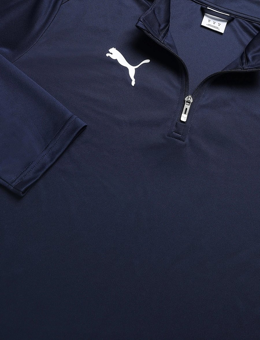 PUMA - teamGOAL Training 1/4 Zip Top - fleece & mellanlager - puma navy-puma white-persian blue - 2