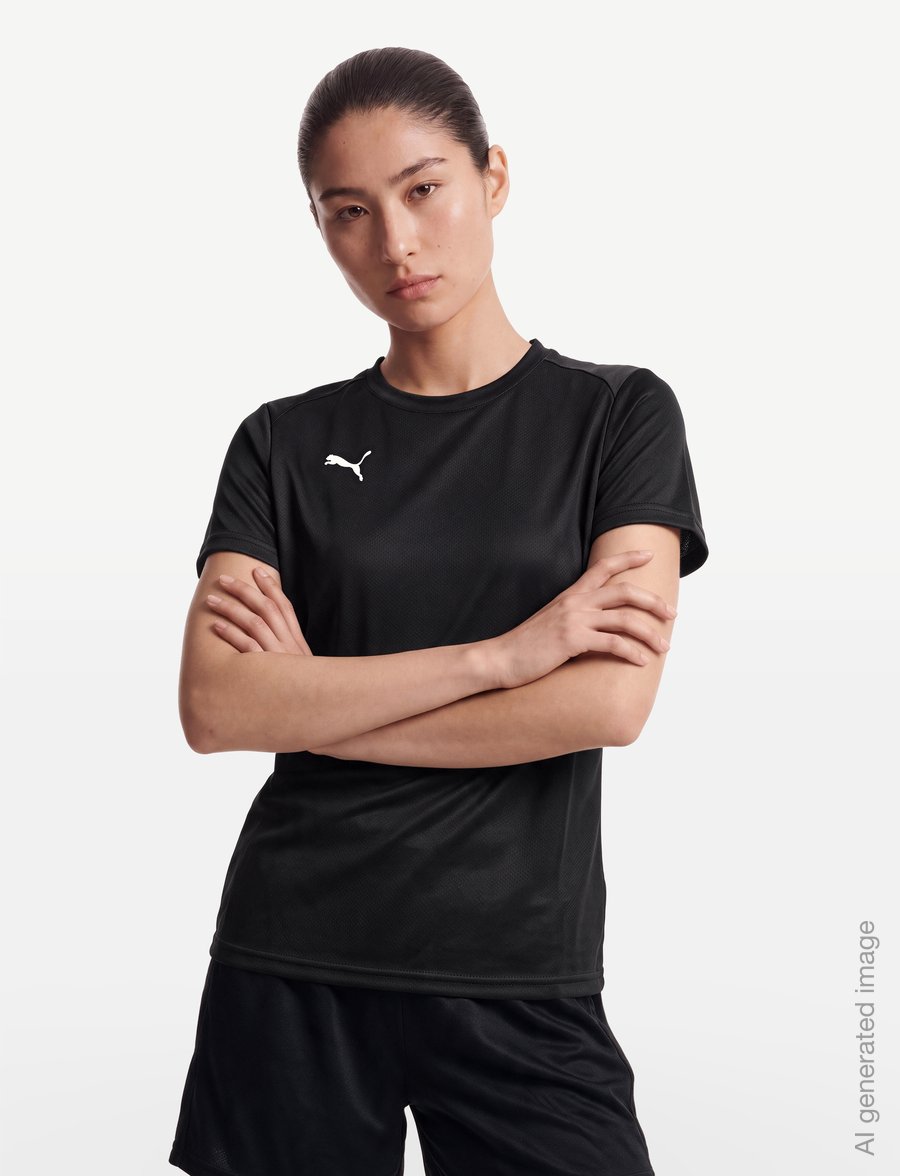 PUMA - teamGOAL Jersey Wmn - t-shirts - puma black-puma white - 3