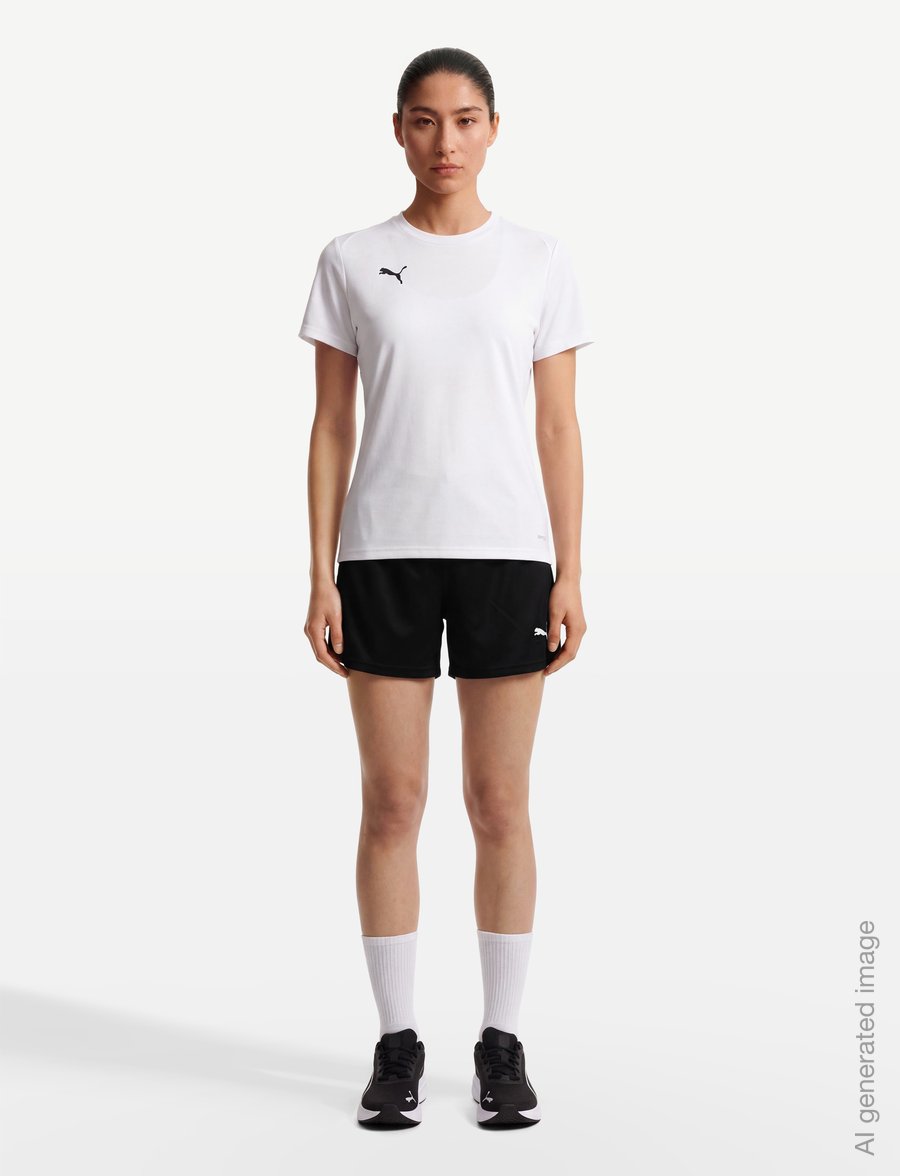 PUMA - teamGOAL Training Short Wmn - træningsshorts - puma black-puma white-flat dark gray - 0