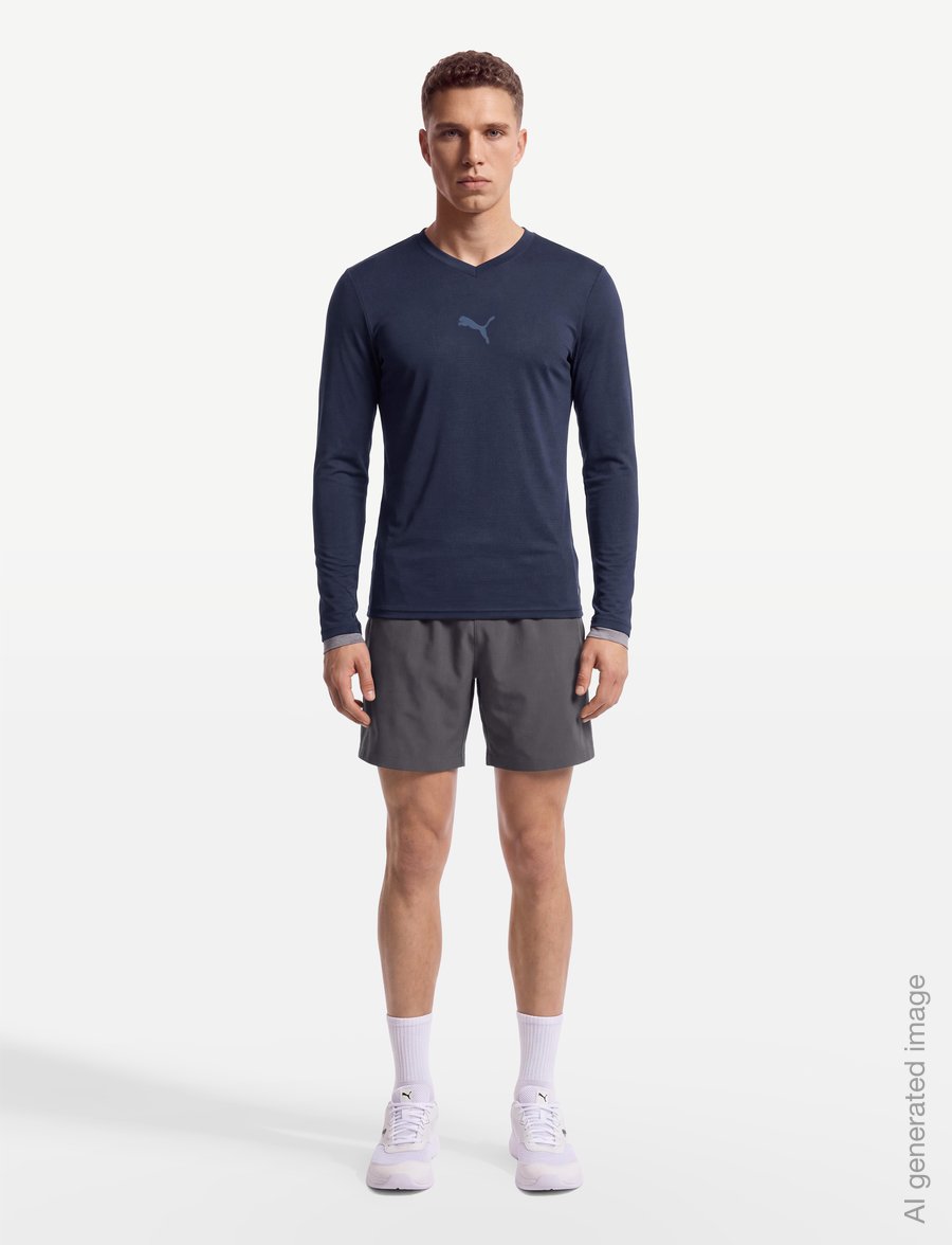 PUMA - teamGOAL Baselayer Tee LS - funktionsunterwäsche - oberteile - puma navy-persian blue - 0