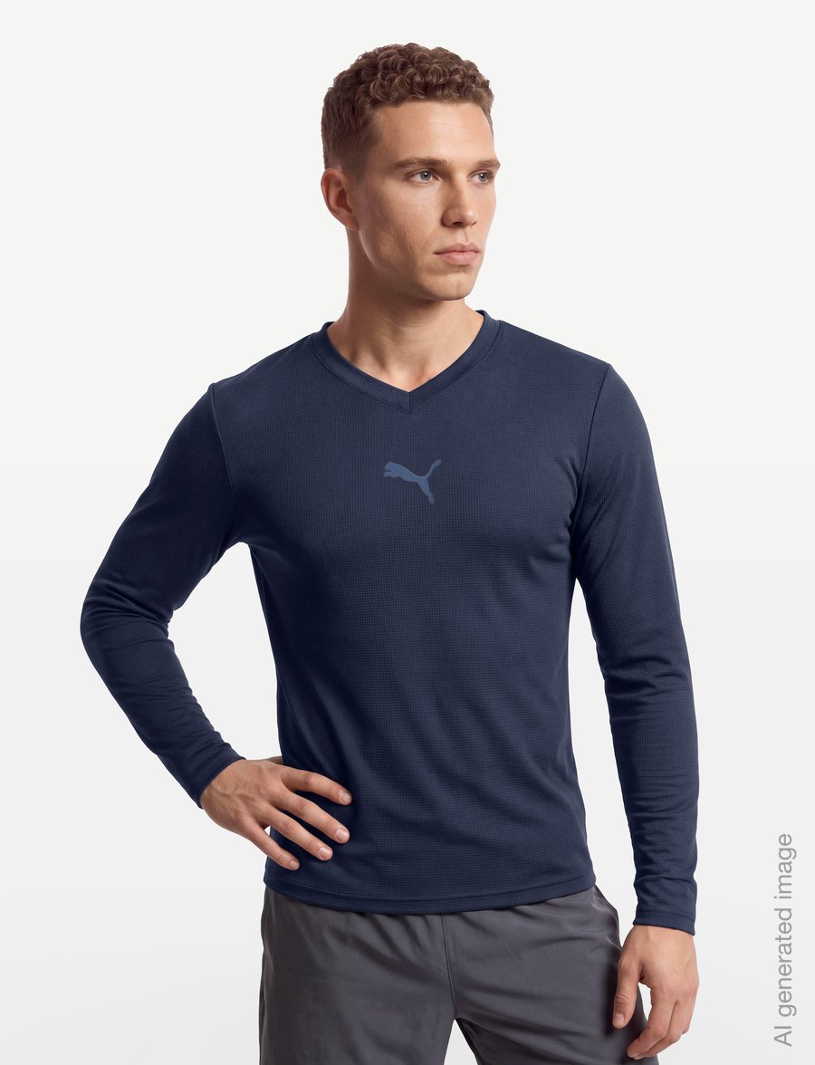 PUMA - teamGOAL Baselayer Tee LS - funktionsunterwäsche - oberteile - puma navy-persian blue - 3