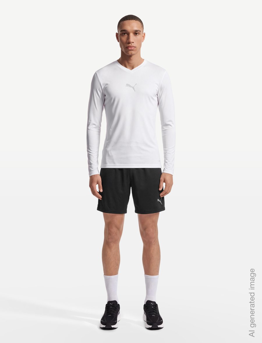 PUMA - teamGOAL Baselayer Tee LS - funktionsunterwäsche - oberteile - puma white-feather gray - 0