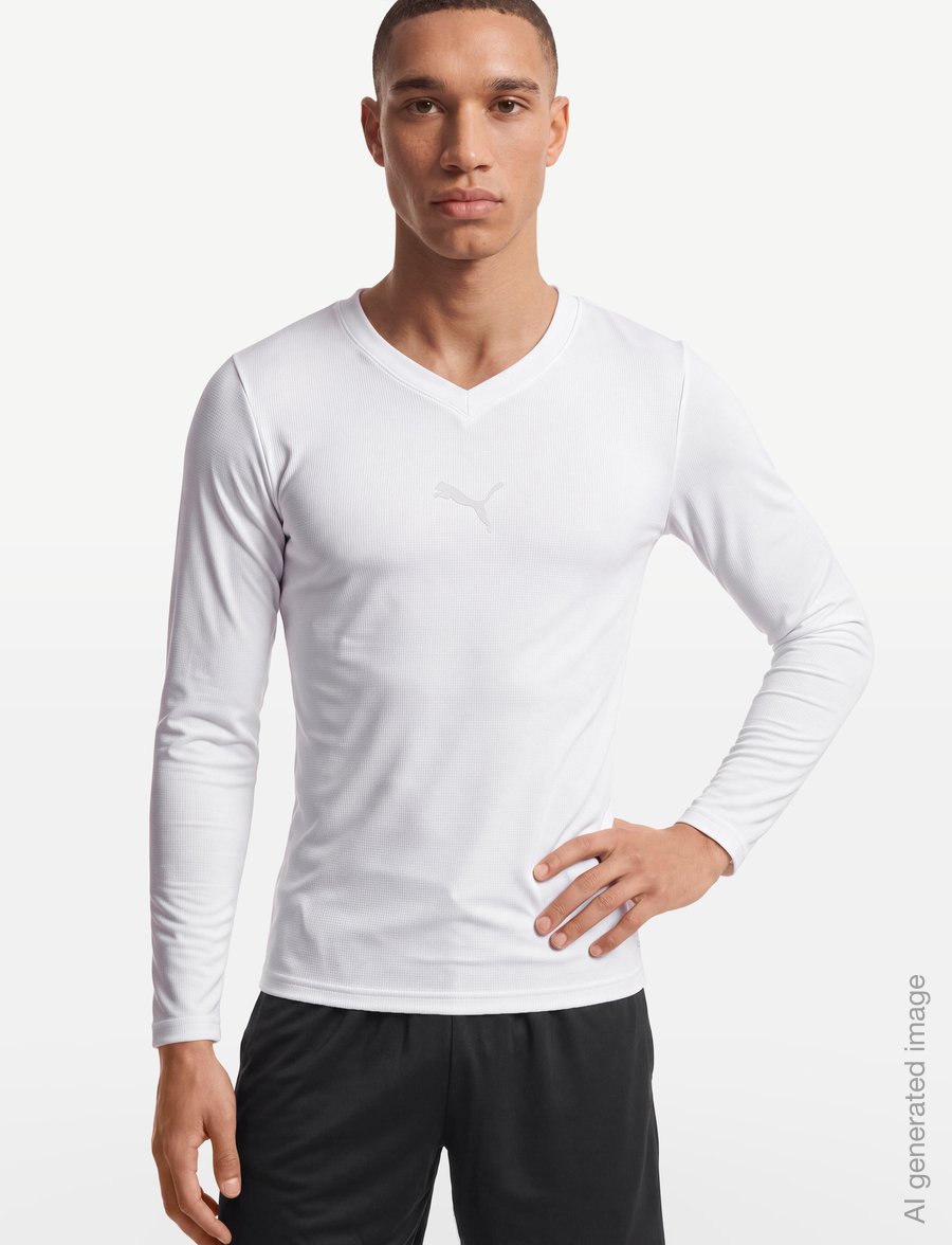 PUMA - teamGOAL Baselayer Tee LS - funktionsunterwäsche - oberteile - puma white-feather gray - 3