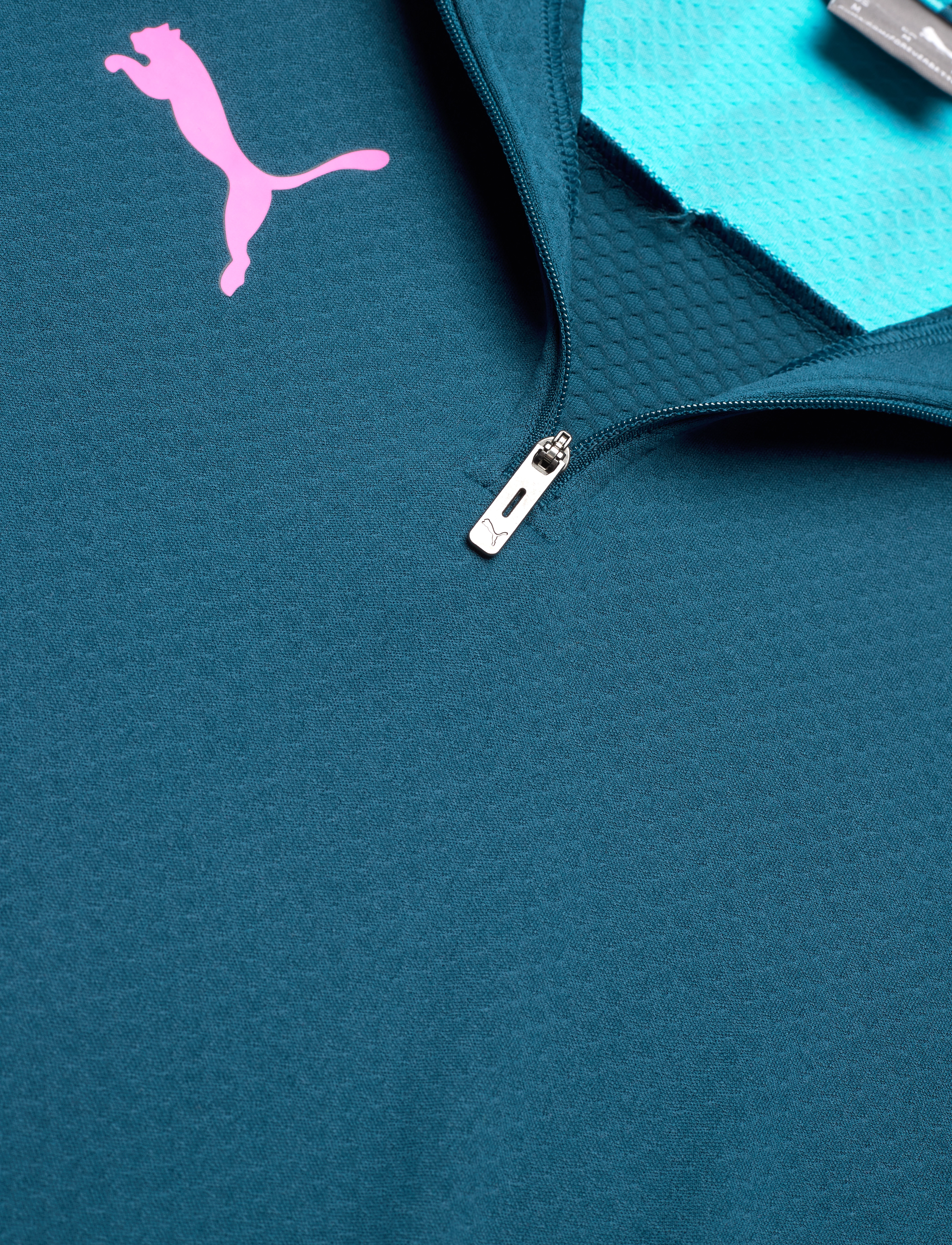 PUMA - individualFINAL 1/4-Zip Top - ocean tropic-bright aqua - 4