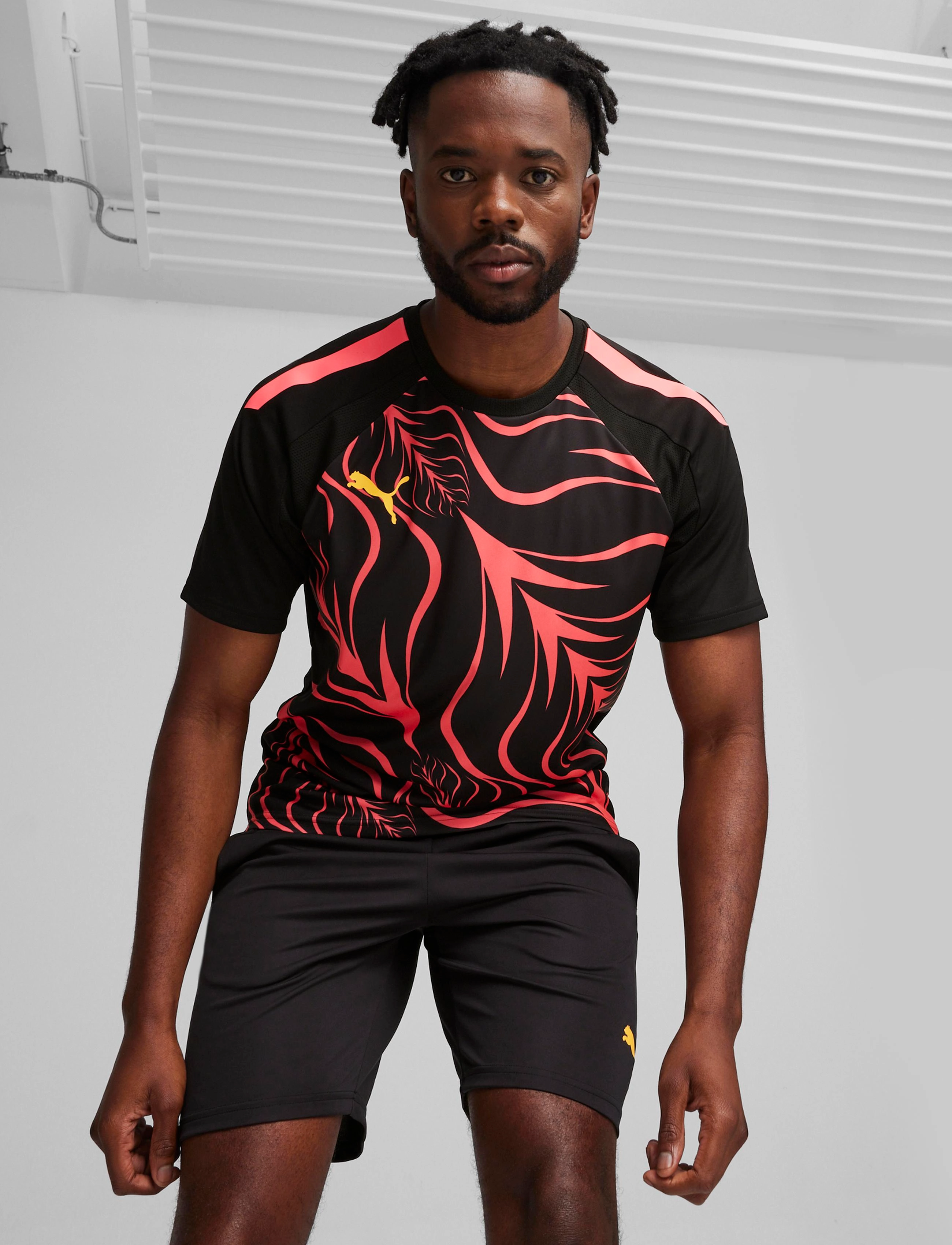 PUMA - individualLIGA Graphic Jersey - puma black-sunset glow - 2